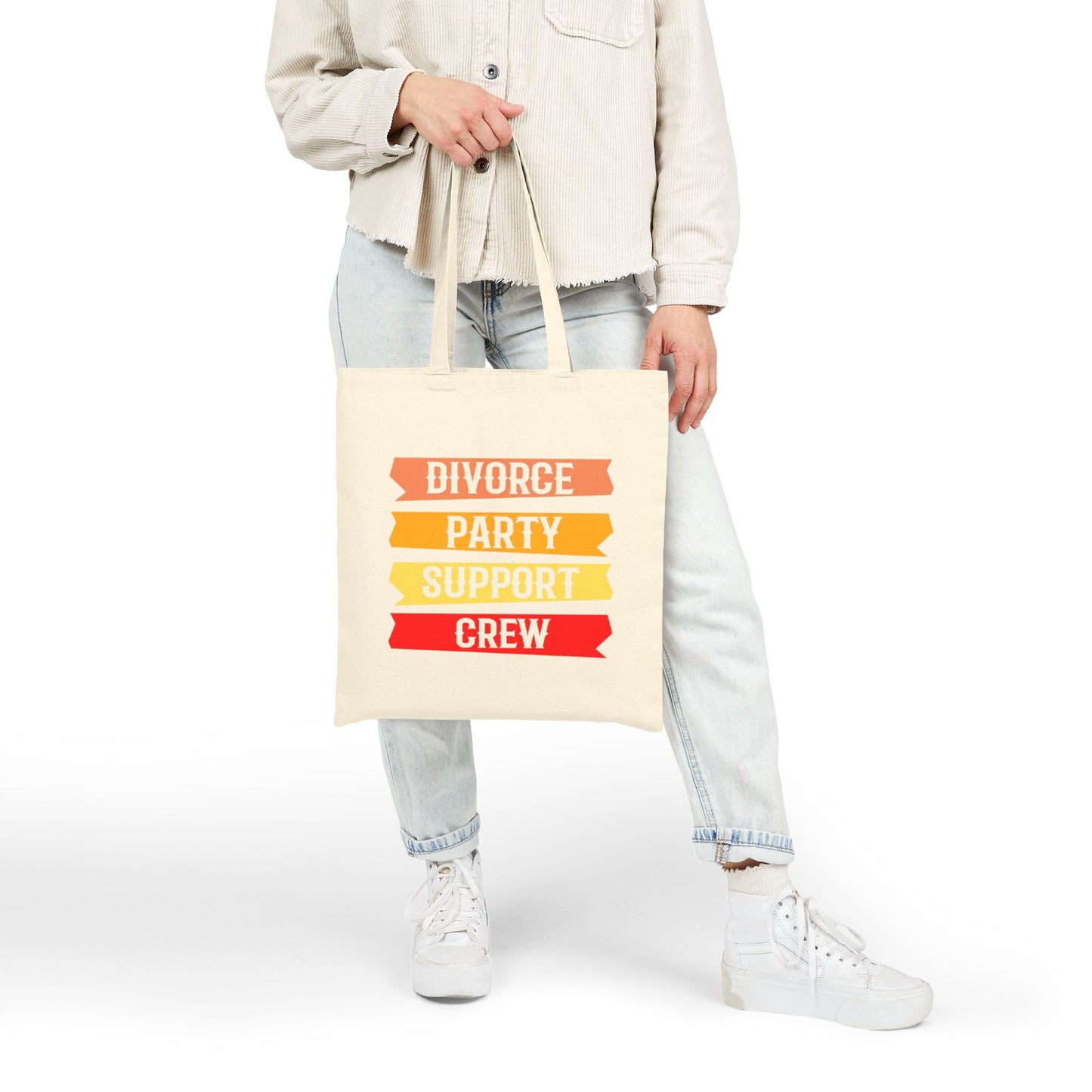 Divorce Party Support Crew Tote Bag | Funny Gift, Women's Tote, Canvas Bag, Party Accessory, Eco-Friendly Shopping Bag