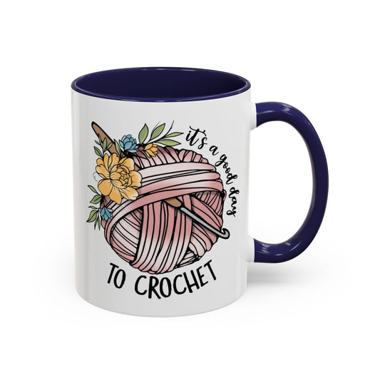 Crochet Lover's Accent Coffee Mug - Perfect Gift for Crafters, Yarn Enthusiasts, Mother's Day, Birthday, or Just Because!