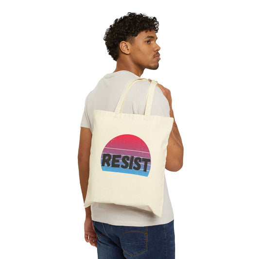 Resist Cotton Canvas Tote Bag | Eco-Friendly Shopping Bag, Motivational Gift, Sustainable Style, Reusable Tote, Activist Essentials