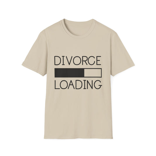 Divorce Loading Unisex Softstyle T-Shirt - Humorous Graphic Tee for the Newly Single