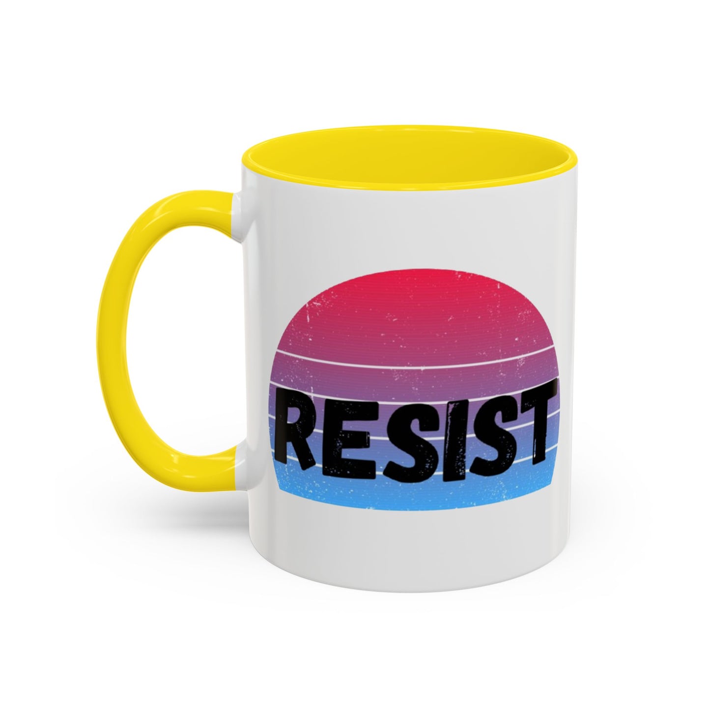 Colorful Resist Coffee Mug, Motivational Mug for Empowerment, Perfect Gift for Activists, Inspirational Kitchenware, 11oz 15oz