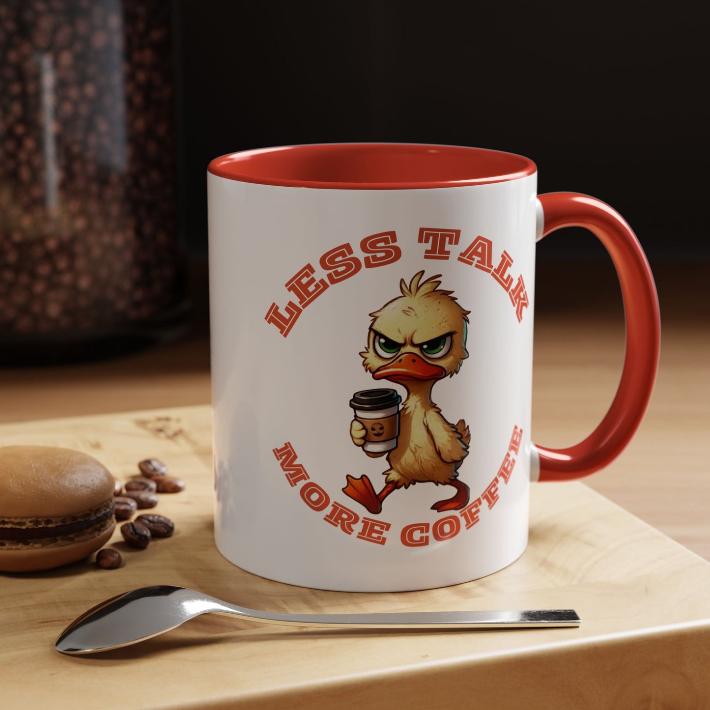 Funny Duck Coffee Mug - Less Talk More Coffee - Perfect for Coffee Lovers