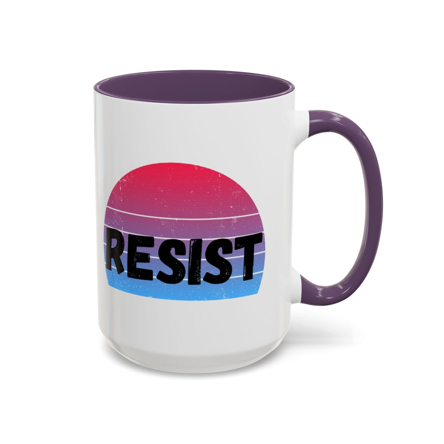 Colorful Resist Coffee Mug, Motivational Mug for Empowerment, Perfect Gift for Activists, Inspirational Kitchenware, 11oz 15oz