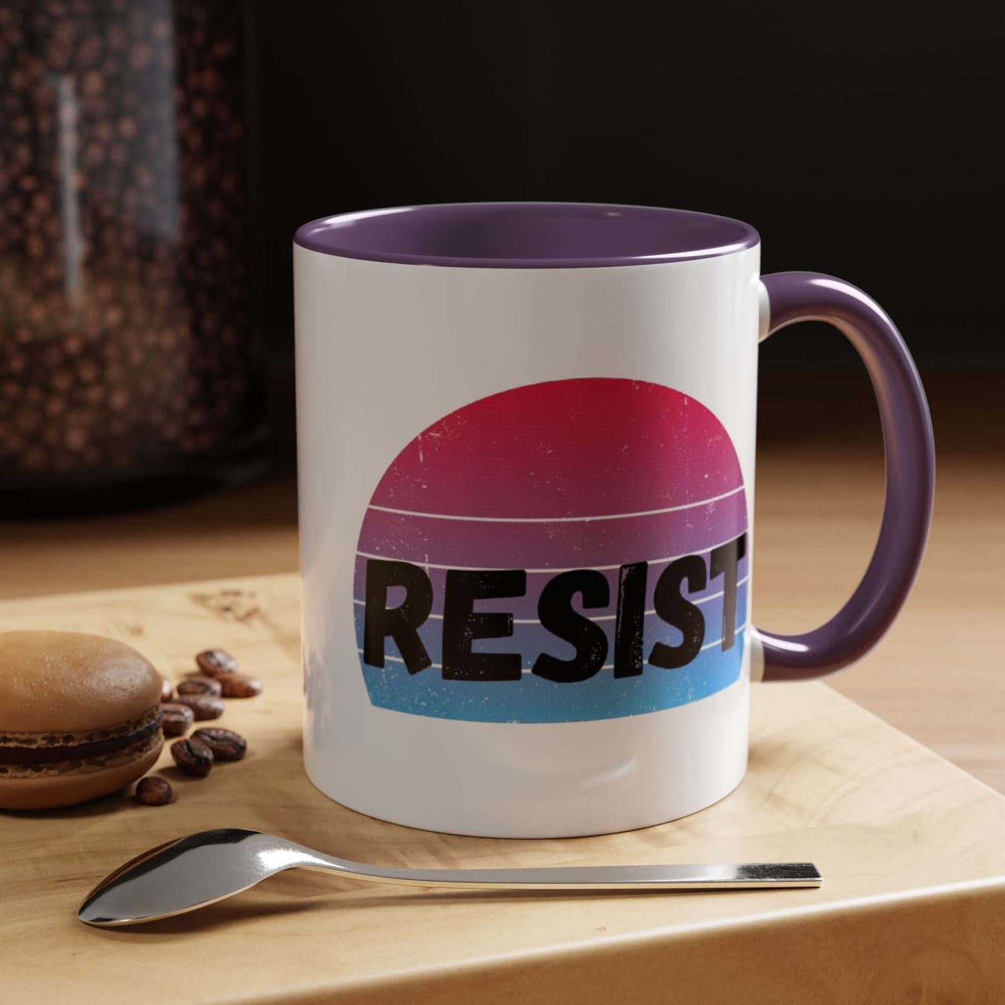 Colorful Resist Coffee Mug, Motivational Mug for Empowerment, Perfect Gift for Activists, Inspirational Kitchenware, 11oz 15oz