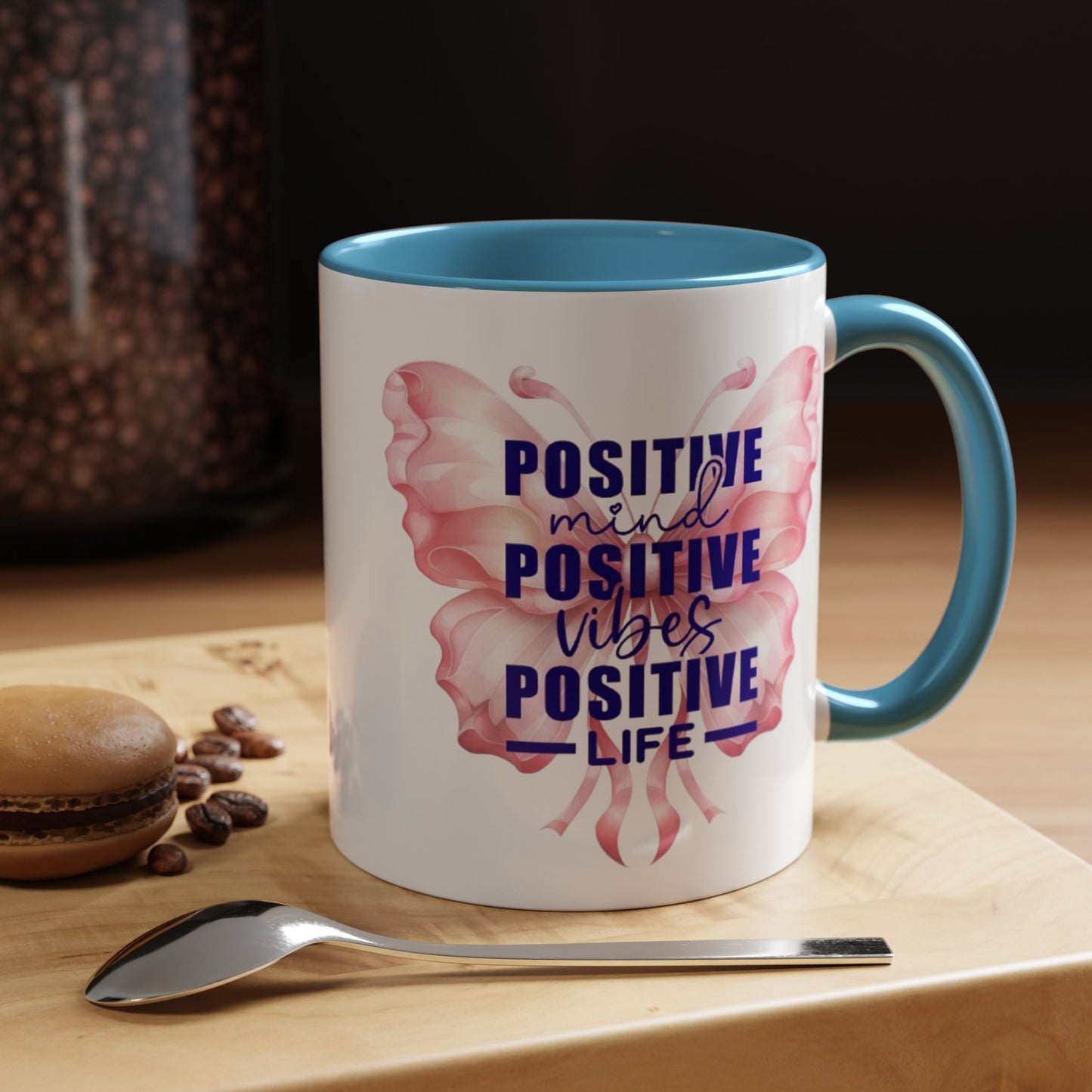Positive Vibes Coffee Mug, Inspirational Mug, Motivational Mug for Home Office, Gift for Friends, Encouragement Cup, Positive Mind Decor