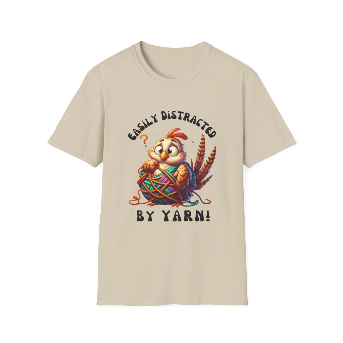 Easily Distracted By Yarn Unisex Softstyle T-Shirt for Yarn Lovers