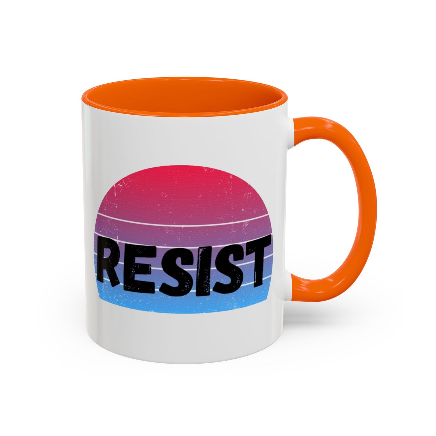 Colorful Resist Coffee Mug, Motivational Mug for Empowerment, Perfect Gift for Activists, Inspirational Kitchenware, 11oz 15oz