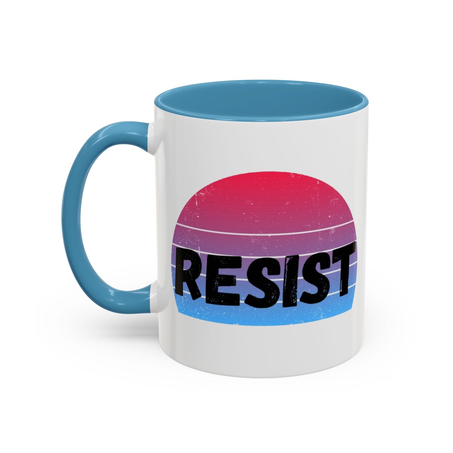 Colorful Resist Coffee Mug, Motivational Mug for Empowerment, Perfect Gift for Activists, Inspirational Kitchenware, 11oz 15oz
