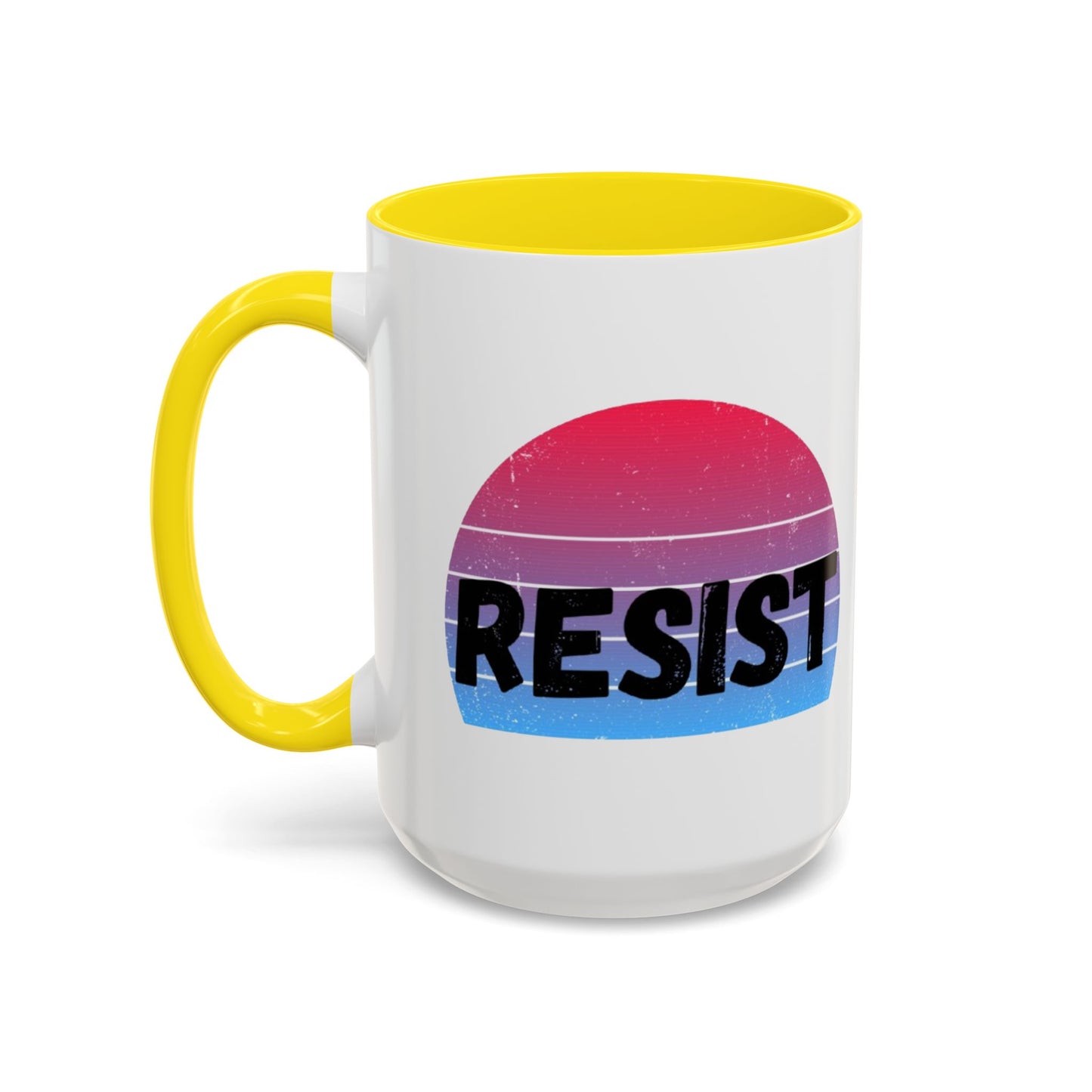 Colorful Resist Coffee Mug, Motivational Mug for Empowerment, Perfect Gift for Activists, Inspirational Kitchenware, 11oz 15oz