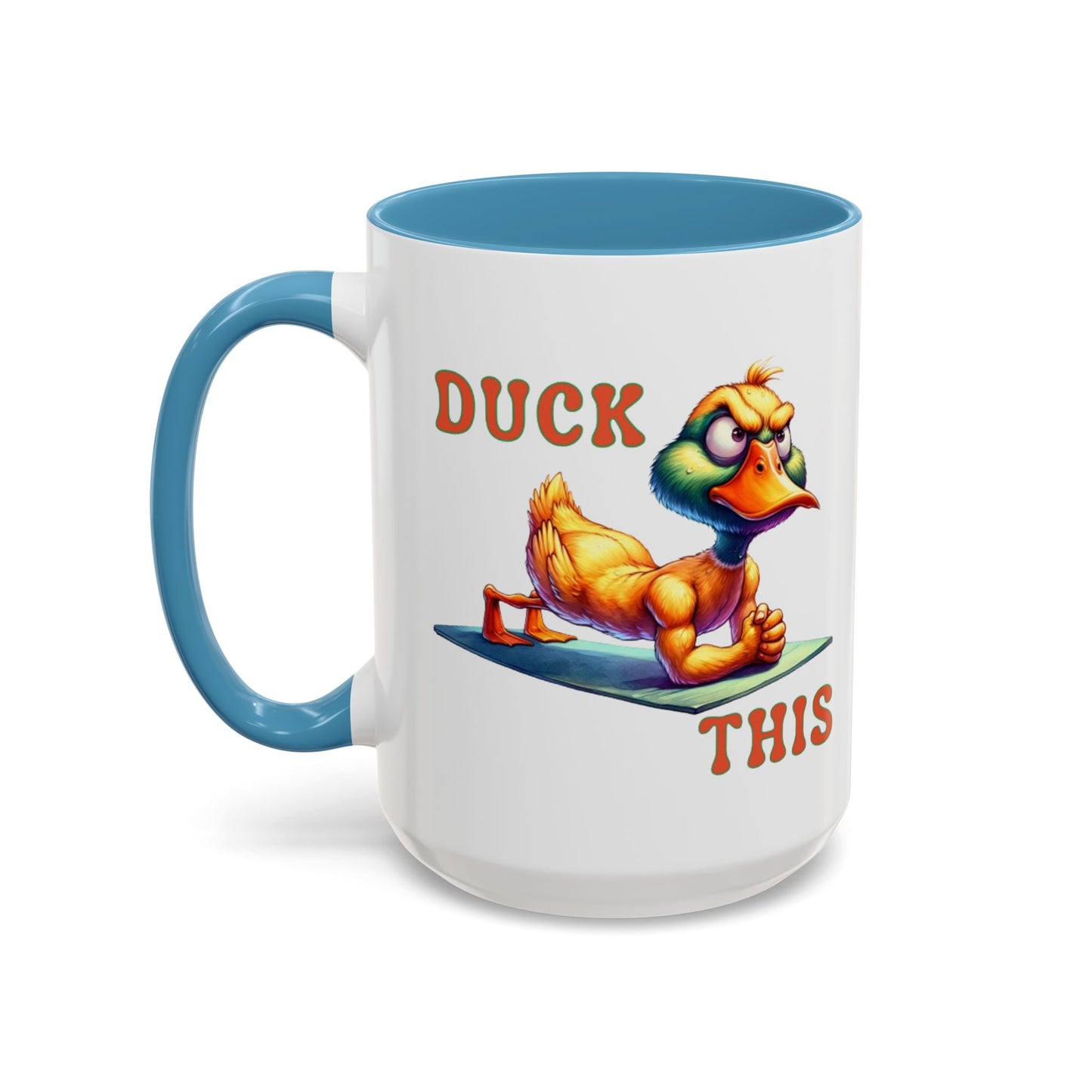 Quirky Duck Yoga Mug - Funny Coffee Cup for Yoga Lovers, Gift for Friends, Exercise Motivation, Duck This Mug