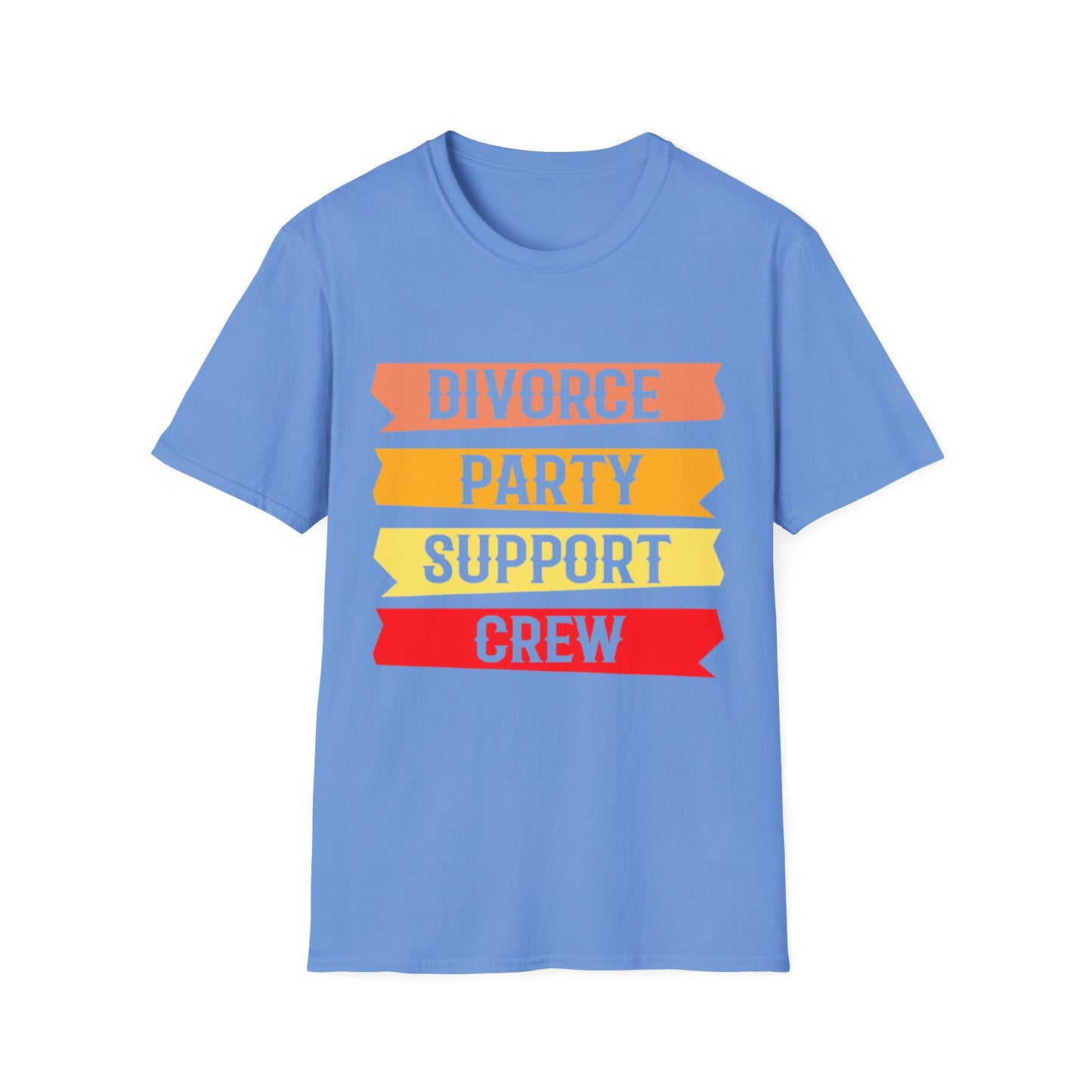 Divorce Party Support Crew T-Shirt | Unisex Softstyle Tee for Celebrating New Beginnings