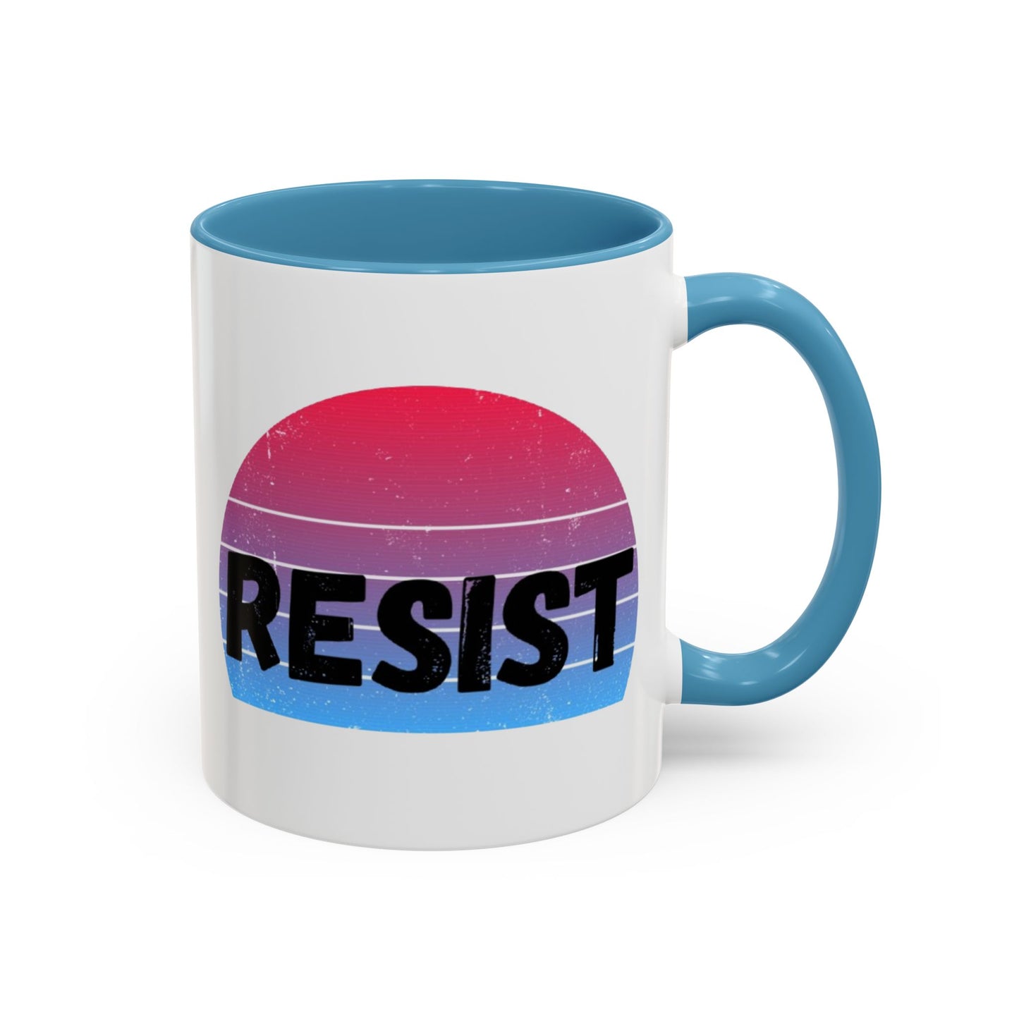 Colorful Resist Coffee Mug, Motivational Mug for Empowerment, Perfect Gift for Activists, Inspirational Kitchenware, 11oz 15oz