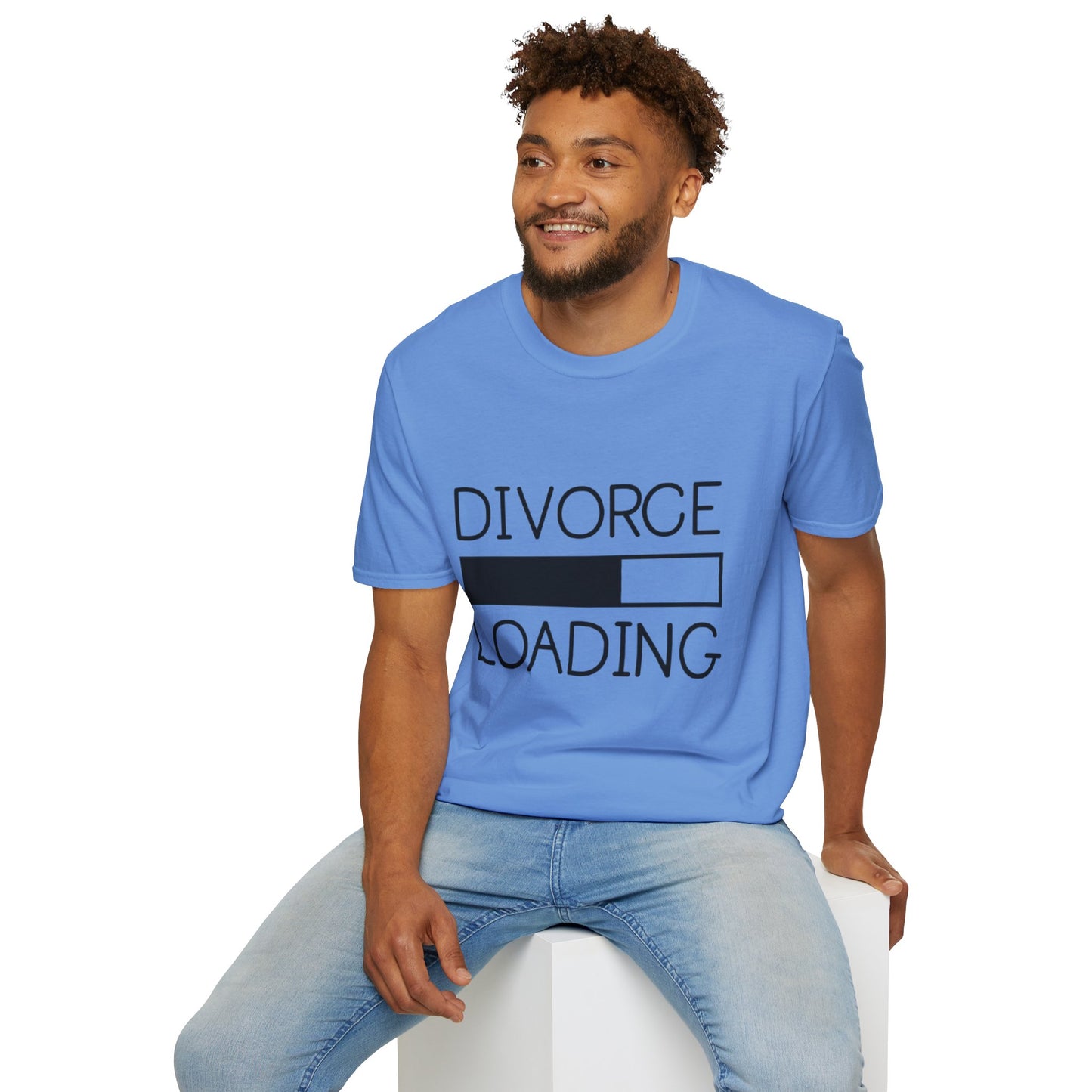 Divorce Loading Unisex Softstyle T-Shirt - Humorous Graphic Tee for the Newly Single