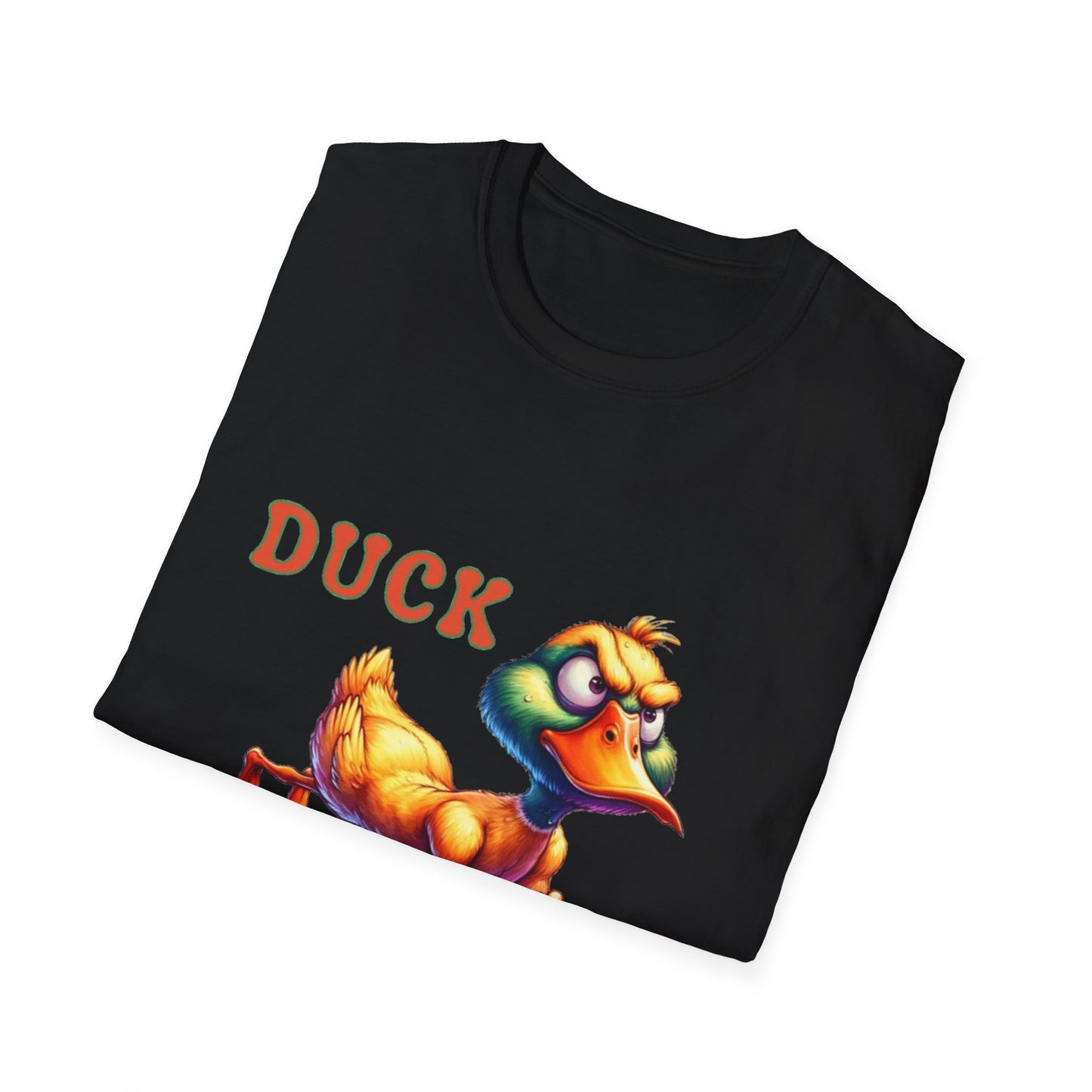 Funny Duck Gym Unisex Softstyle T-Shirt - Perfect for Fitness Lovers & Gift Giving