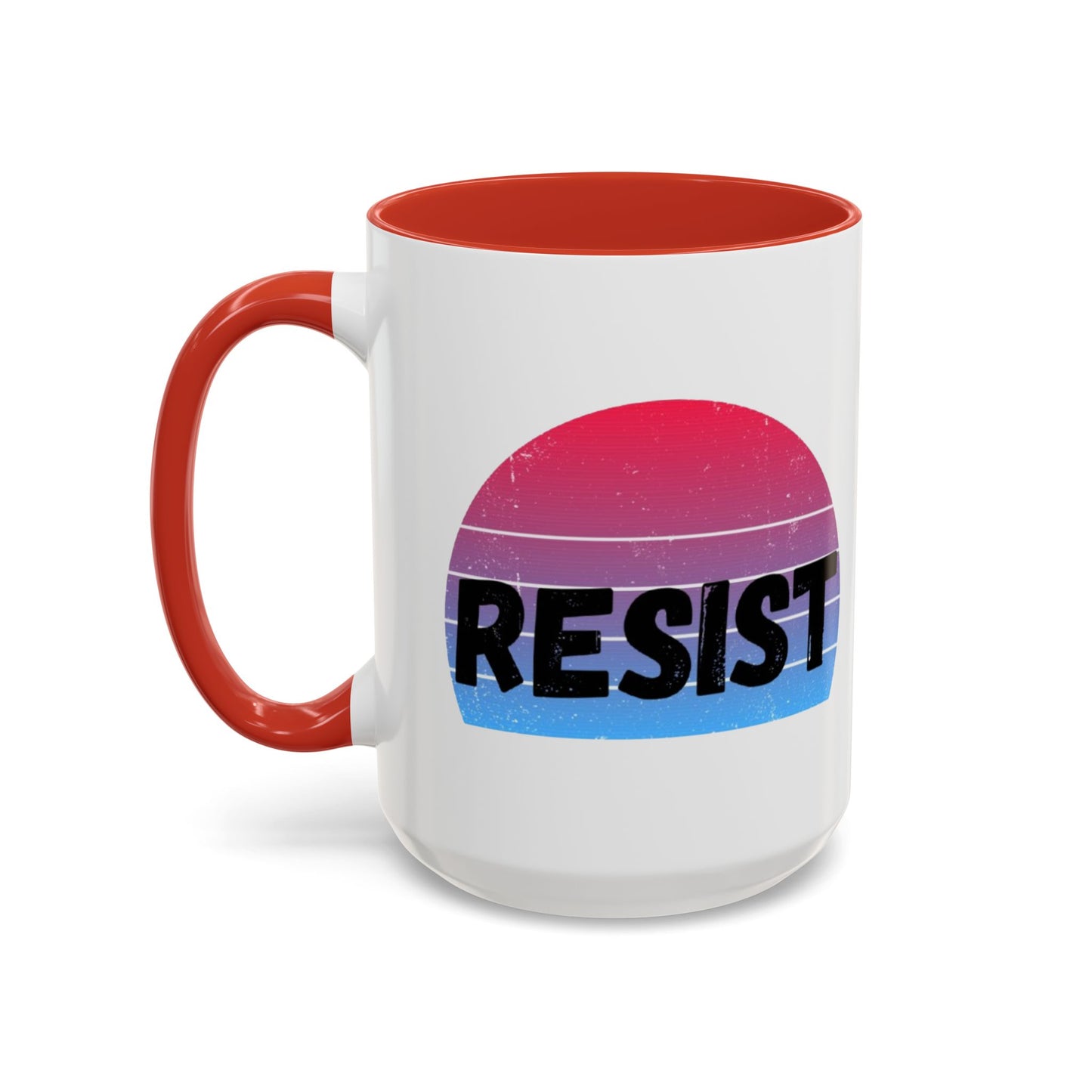 Colorful Resist Coffee Mug, Motivational Mug for Empowerment, Perfect Gift for Activists, Inspirational Kitchenware, 11oz 15oz