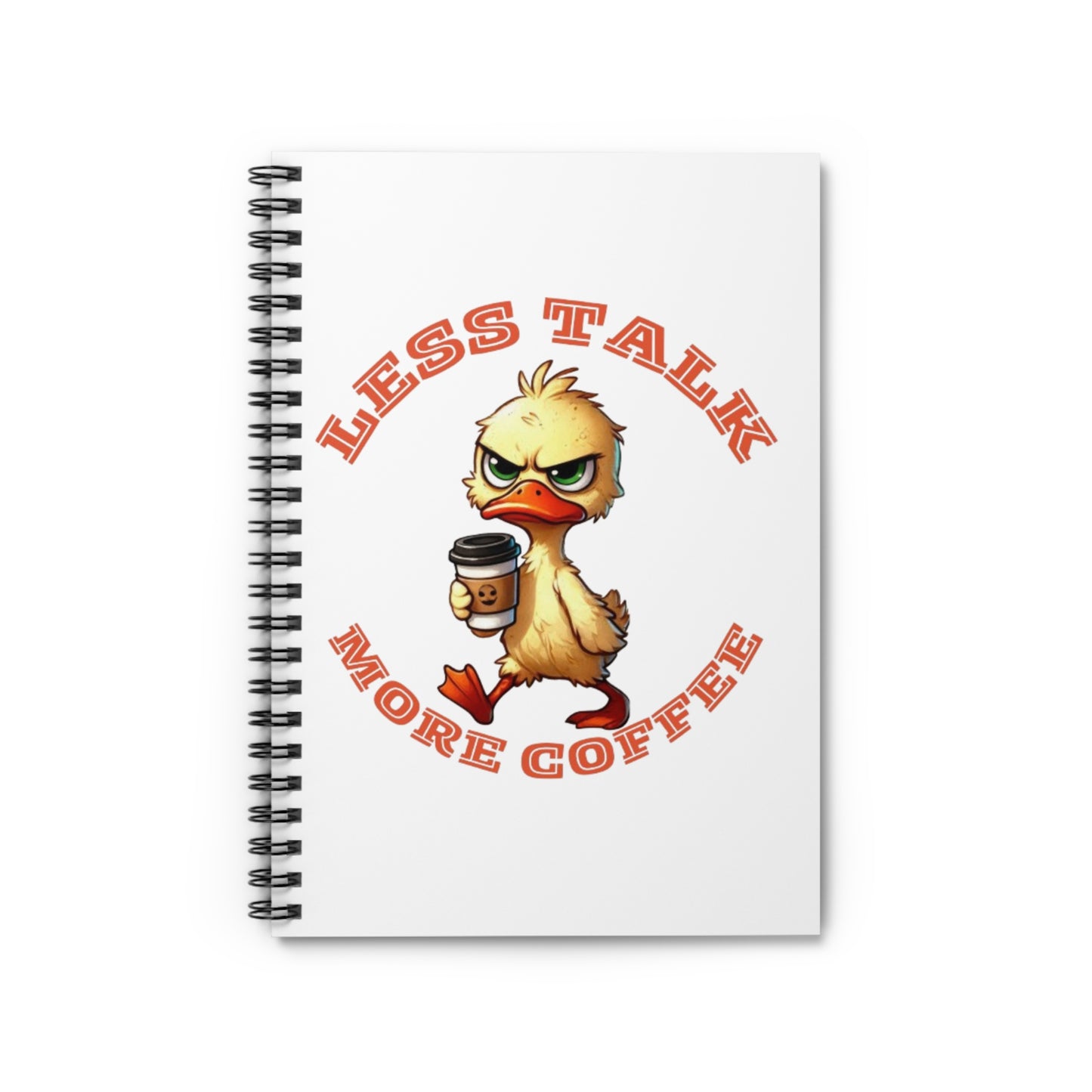 Funny Coffee Spiral Notebook - Less Talk More Coffee, Journal, Gift for Coffee Lovers, Stationery, School Supplies, Cute Notebook