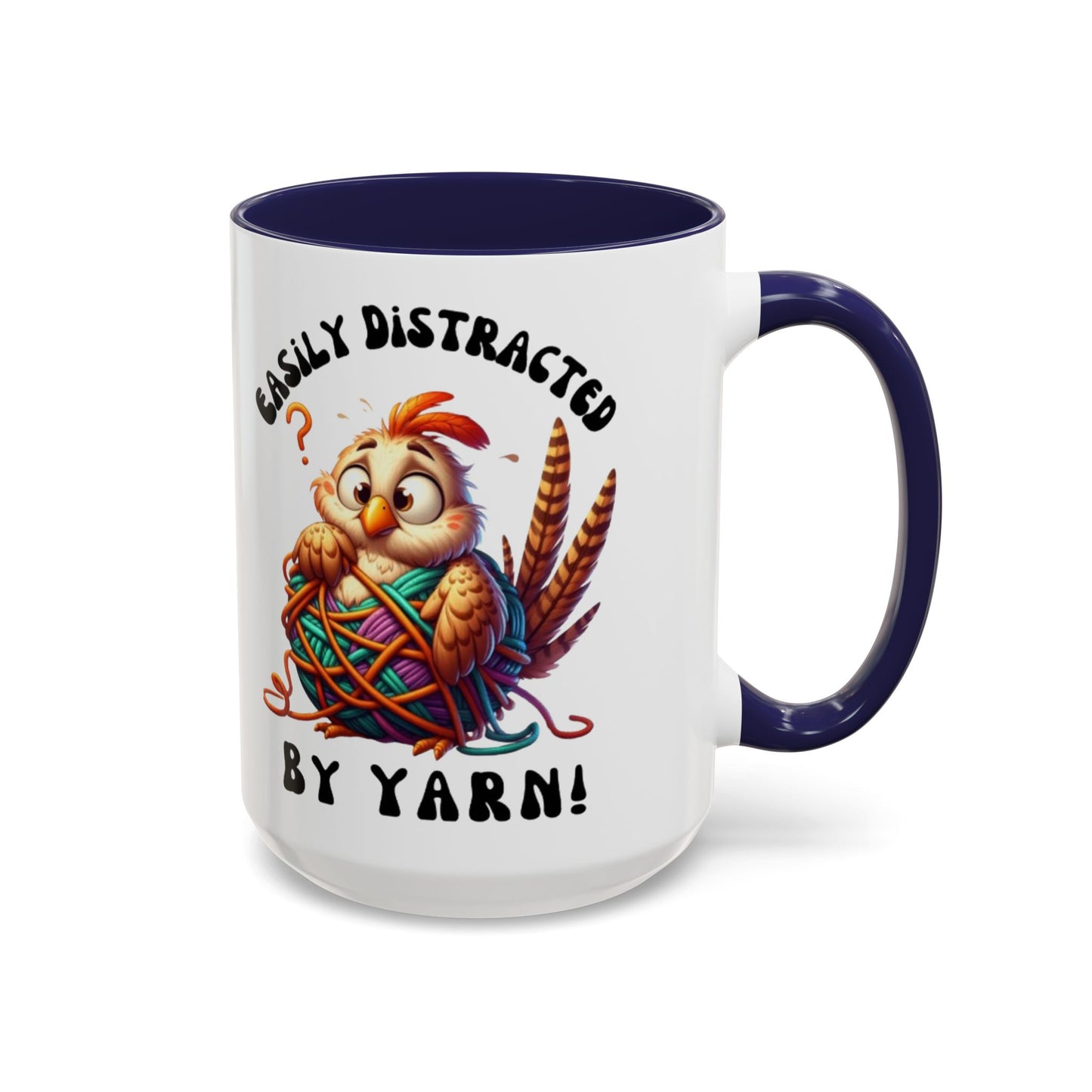 Whimsical Yarn Lover's Coffee Mug – Perfect Gift for Crafters, Crafting Enthusiasts, Cozy Home Decor, Fun Accent Mug