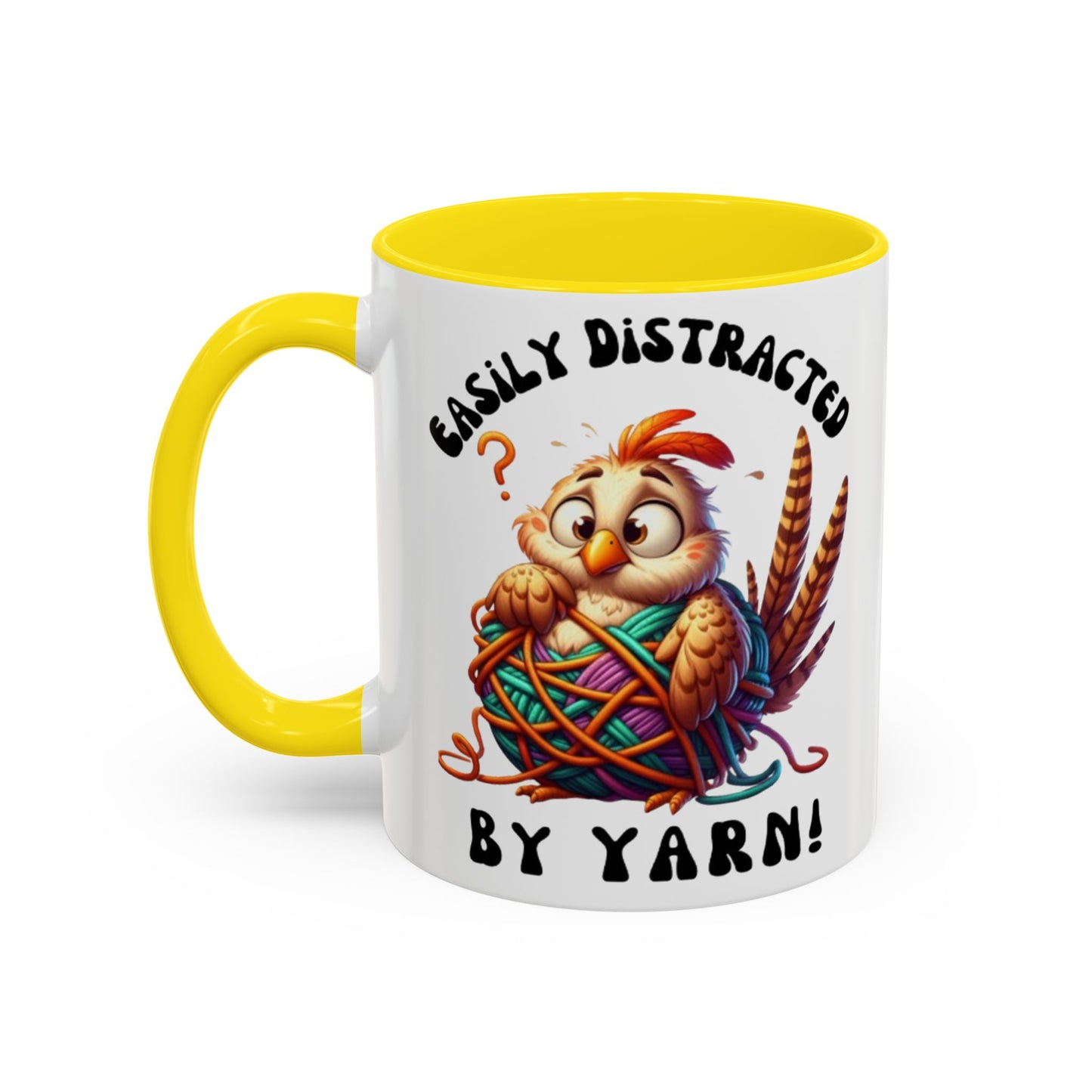 Whimsical Yarn Lover's Coffee Mug – Perfect Gift for Crafters, Crafting Enthusiasts, Cozy Home Decor, Fun Accent Mug