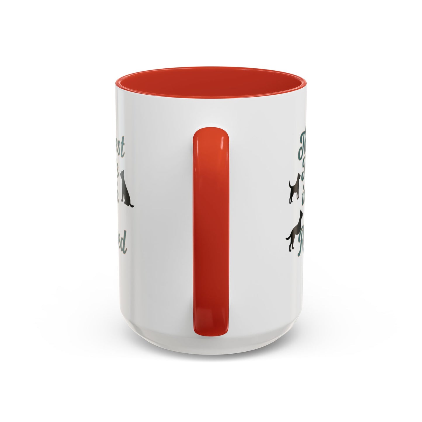 Rescue Dog Coffee Mug, Pet Lover Gift, Animal Adoption Mug, Inspirational Tea Cup, Dog Mom Mug, Black Handle Coffee Cup