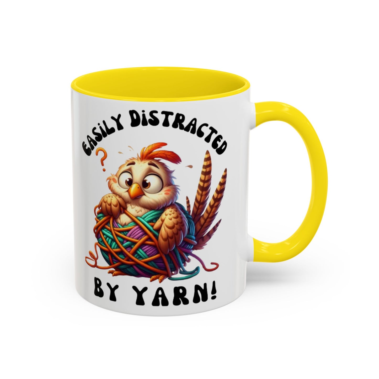 Whimsical Yarn Lover's Coffee Mug – Perfect Gift for Crafters, Crafting Enthusiasts, Cozy Home Decor, Fun Accent Mug