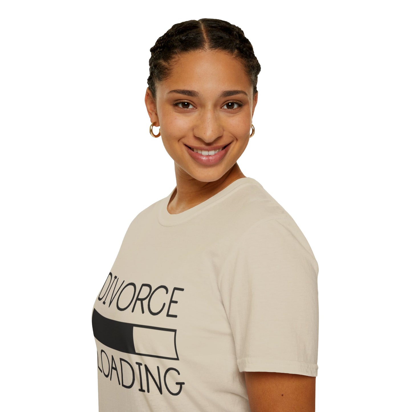 Divorce Loading Unisex Softstyle T-Shirt - Humorous Graphic Tee for the Newly Single