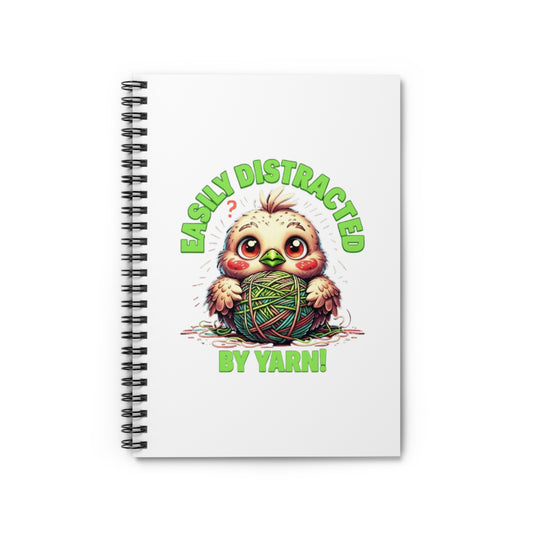 Whimsical Yarn Notebook - Easily Distracted by Yarn, Cute Writing Journal, Perfect Gift for Crafters, Knitting Enthusiasts, Creative [...]