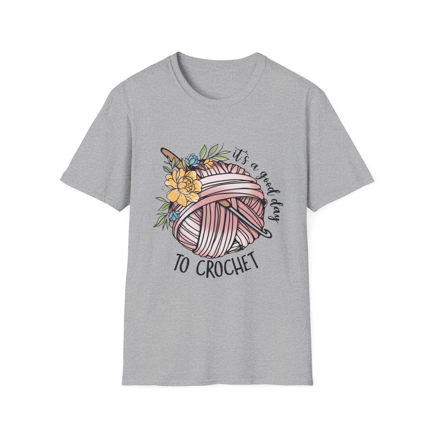 Crochet Lover's Unisex Softstyle T-Shirt - Perfect Gift for Crafters, Summer Tee, Handmade Art Apparel, Yarn Enthusiasts, Crochet Day!