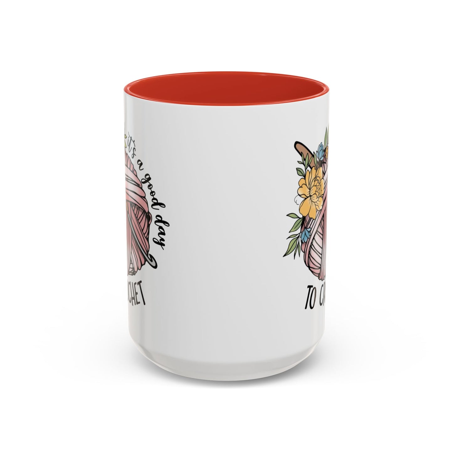 Crochet Lover's Accent Coffee Mug - Perfect Gift for Crafters, Yarn Enthusiasts, Mother's Day, Birthday, or Just Because!