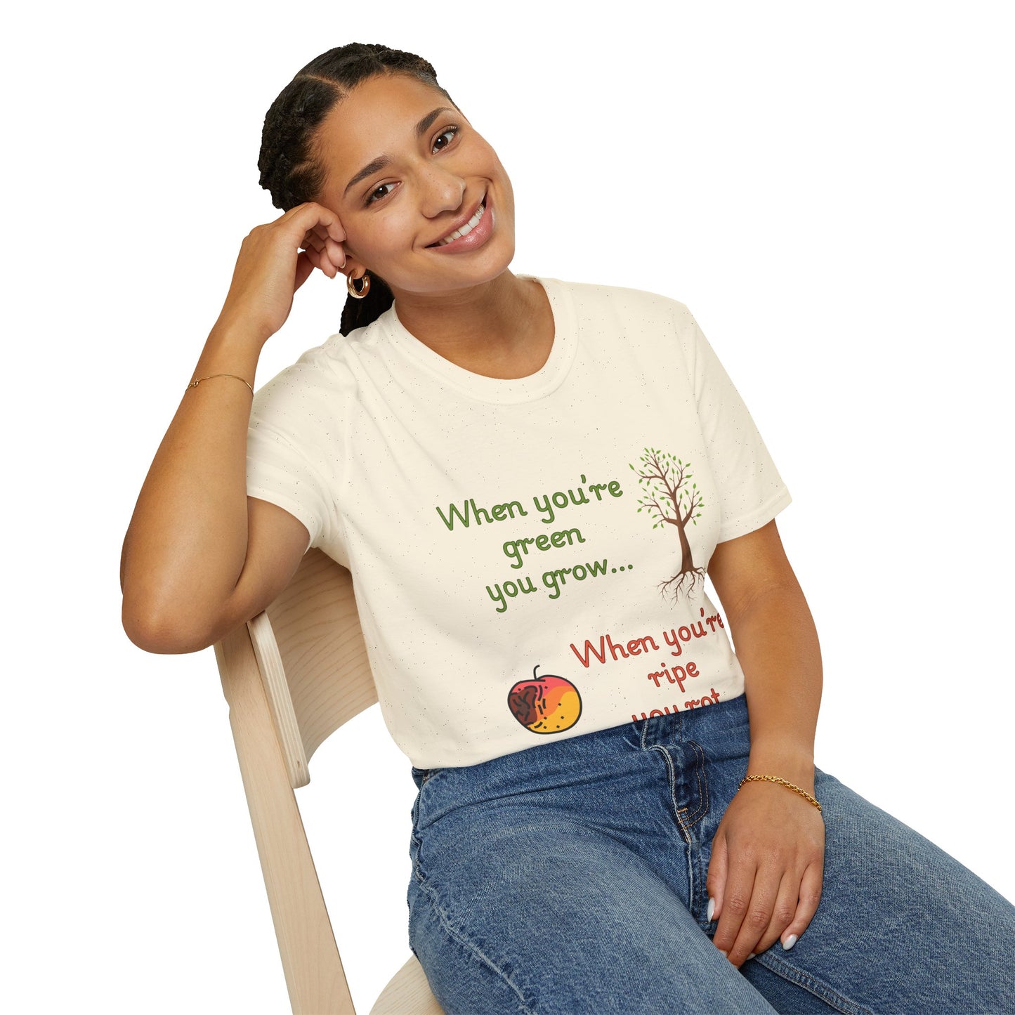 Humorous Growth Quote Unisex Softstyle T-Shirt