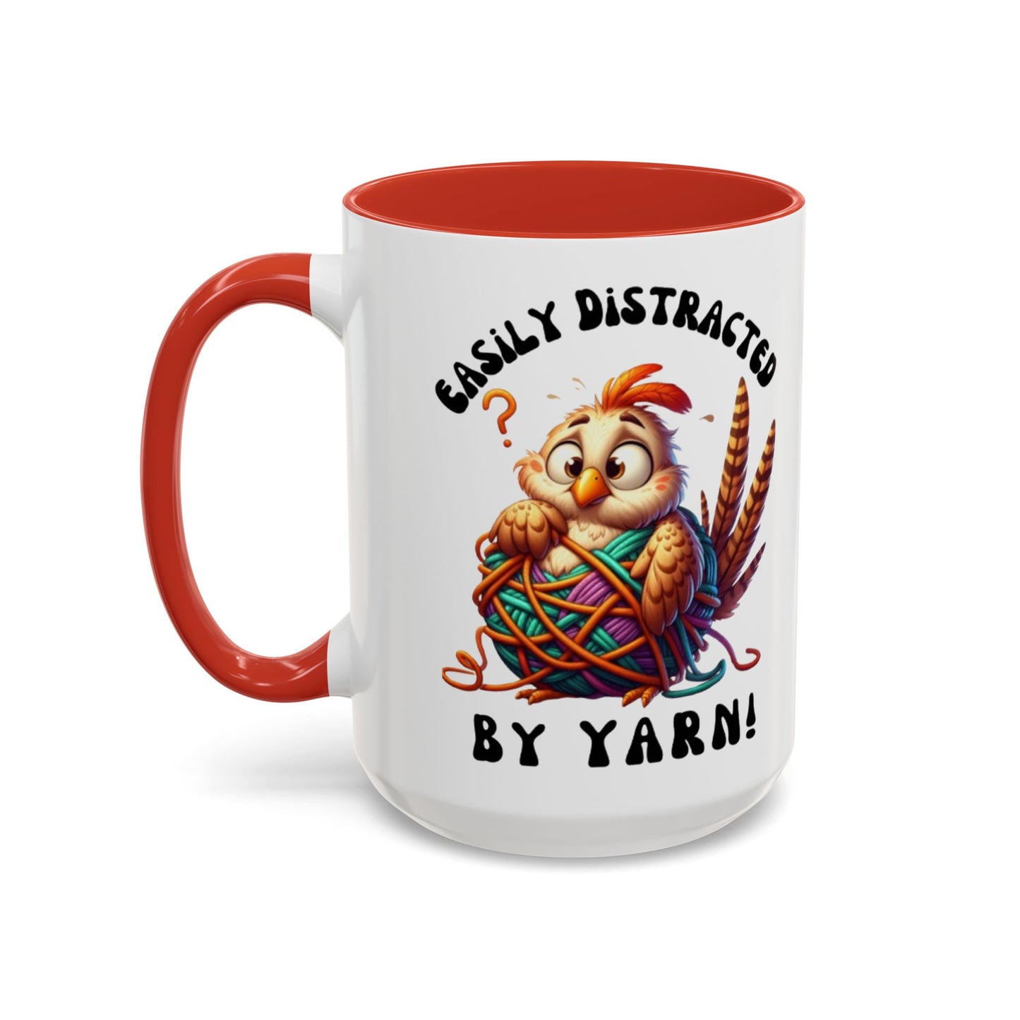 Whimsical Yarn Lover's Coffee Mug – Perfect Gift for Crafters, Crafting Enthusiasts, Cozy Home Decor, Fun Accent Mug
