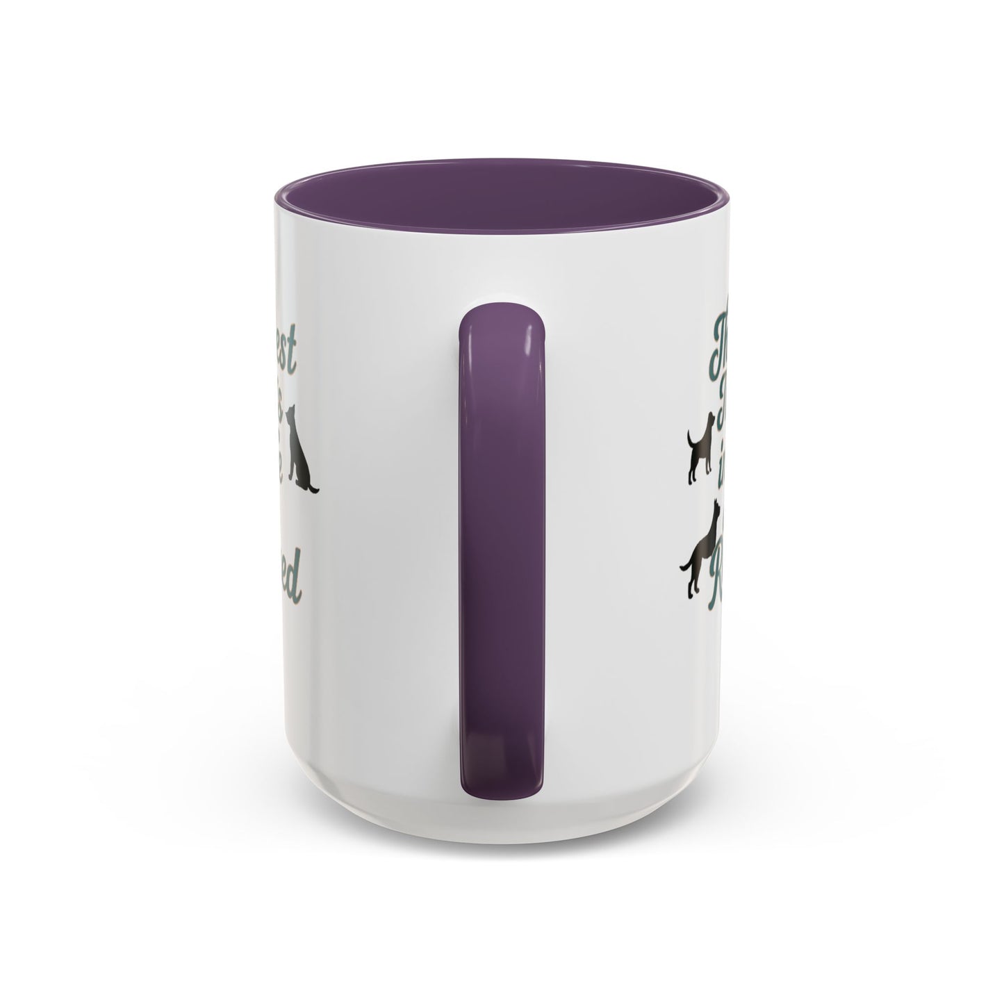 Rescue Dog Coffee Mug, Pet Lover Gift, Animal Adoption Mug, Inspirational Tea Cup, Dog Mom Mug, Black Handle Coffee Cup