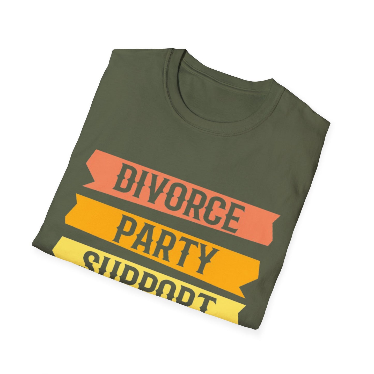 Divorce Party Support Crew T-Shirt | Unisex Softstyle Tee for Celebrating New Beginnings