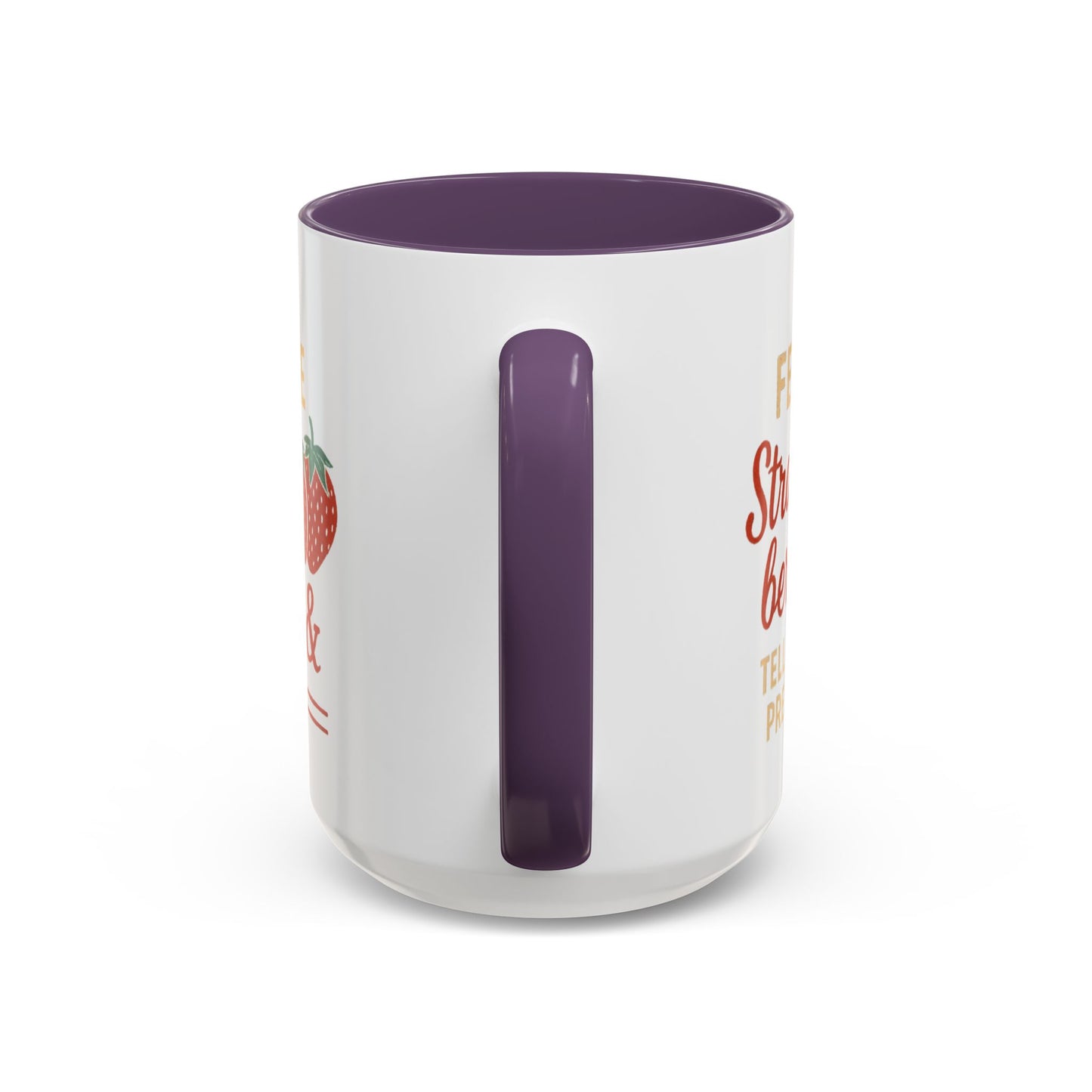 Cute Strawberry Themed Accent Coffee Mug - Perfect for Gifts, Home, Kitchen, Birthday, Fun Quotes