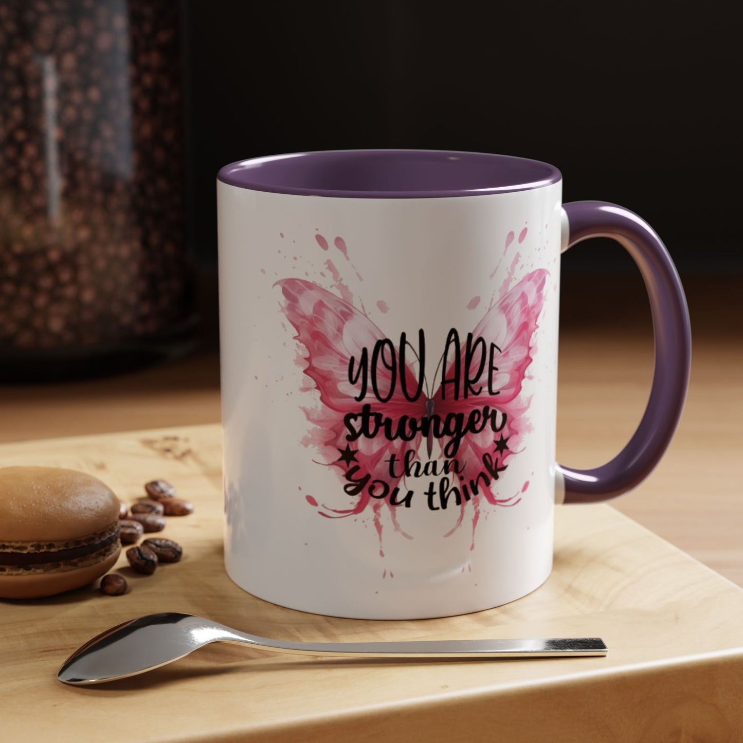 Inspirational Butterfly Coffee Mug, Empowerment Gift, Motivational Drinkware, Self-Care Mug, Butterfly Decor, Pink Mug