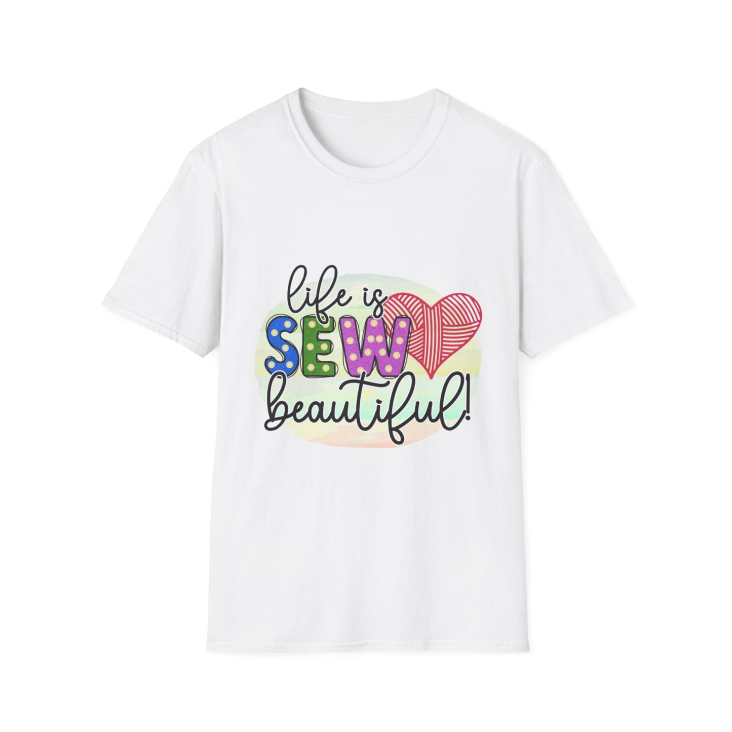 Sewing Enthusiast T-Shirt - Life is Sew Beautiful, Gift for Sewers, Craft Lovers, Quilters, DIY Apparel, Sewing Gifts