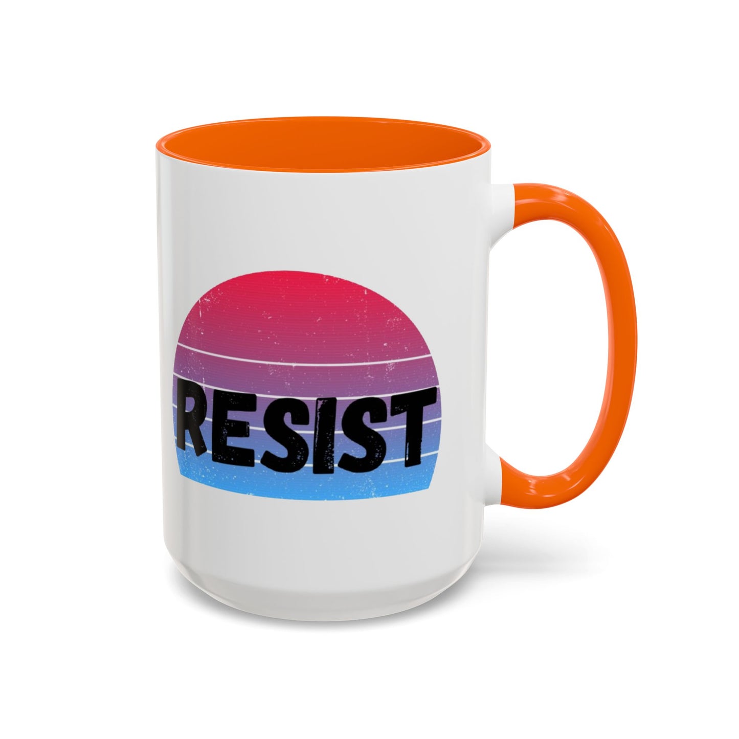 Colorful Resist Coffee Mug, Motivational Mug for Empowerment, Perfect Gift for Activists, Inspirational Kitchenware, 11oz 15oz