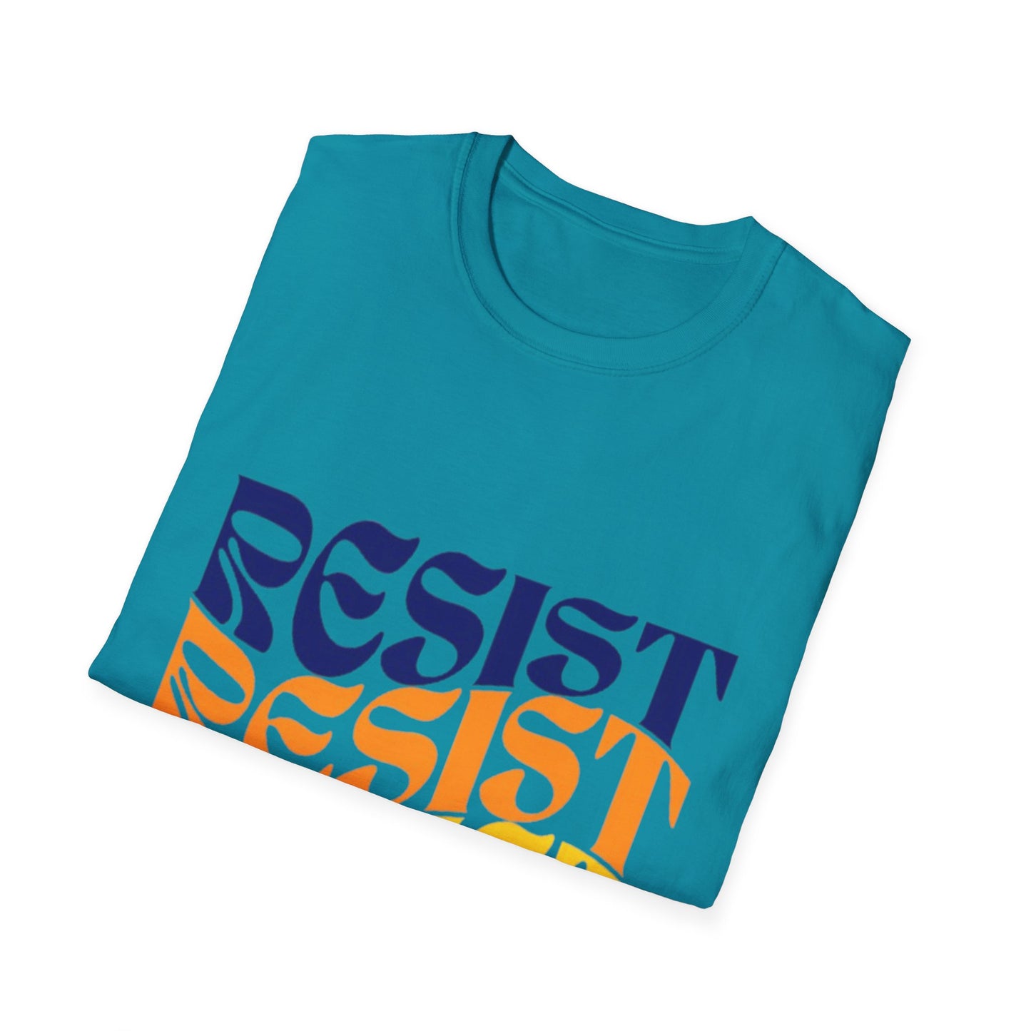 Unisex Softstyle T-Shirt - Bold 'RESIST' Graphic Tee for Activism and Empowerment