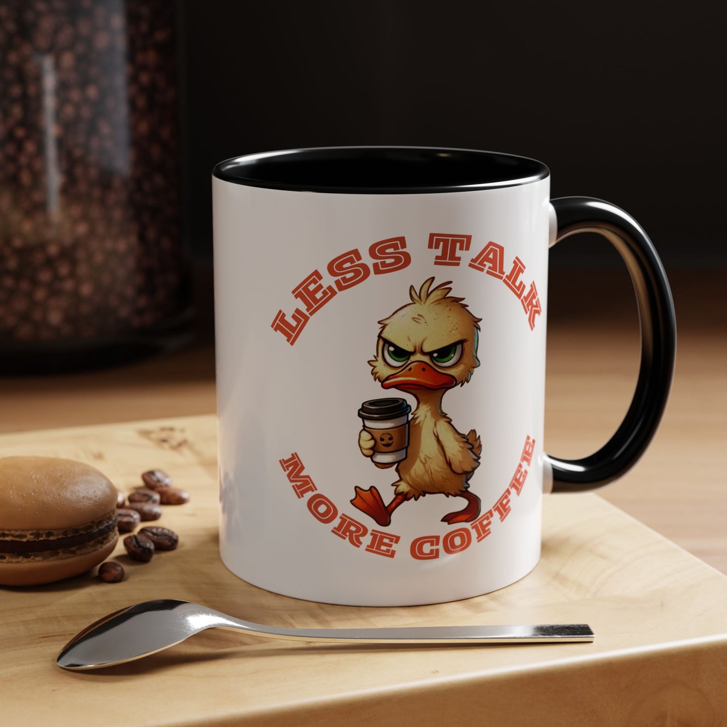 Funny Duck Coffee Mug - Less Talk More Coffee - Perfect for Coffee Lovers