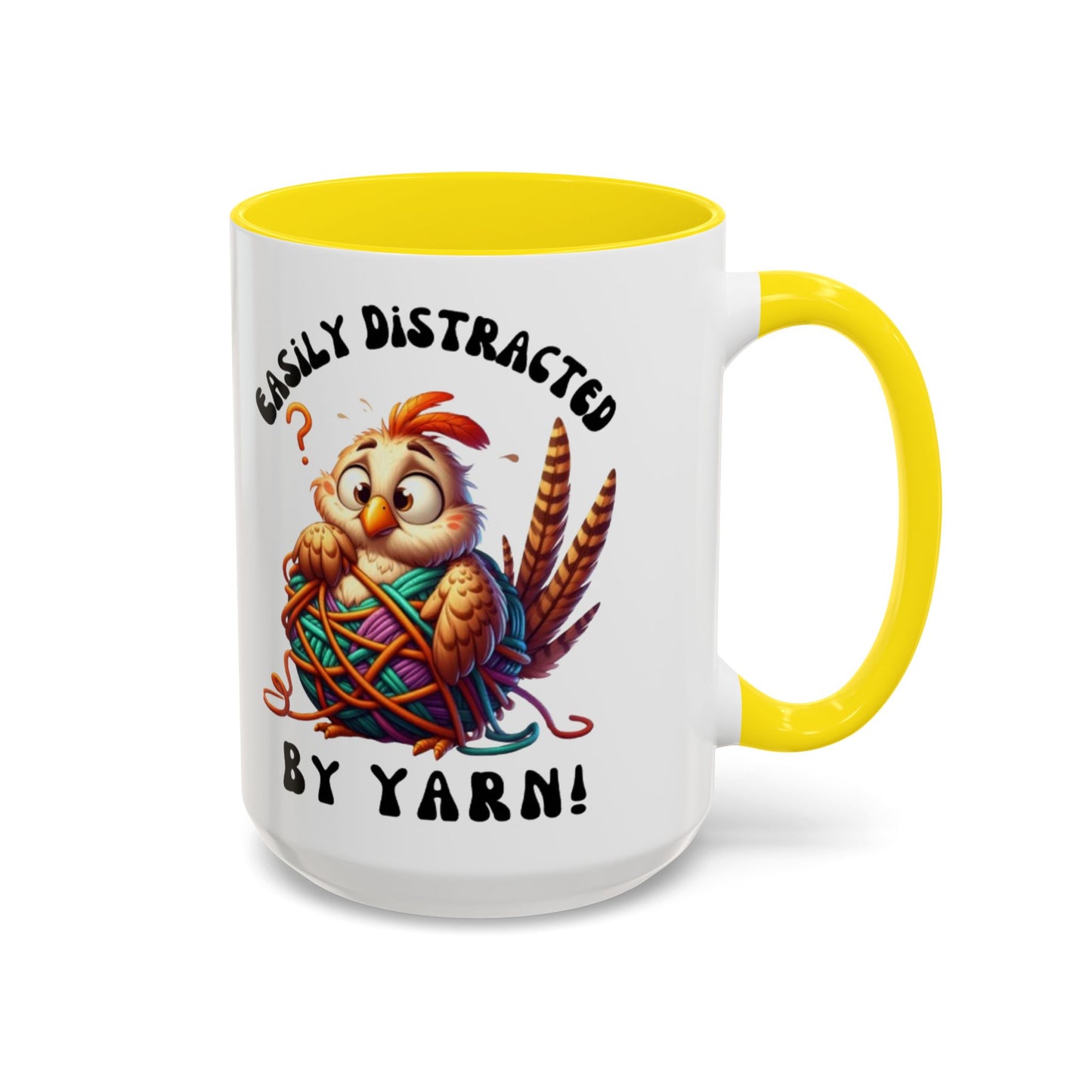 Whimsical Yarn Lover's Coffee Mug – Perfect Gift for Crafters, Crafting Enthusiasts, Cozy Home Decor, Fun Accent Mug