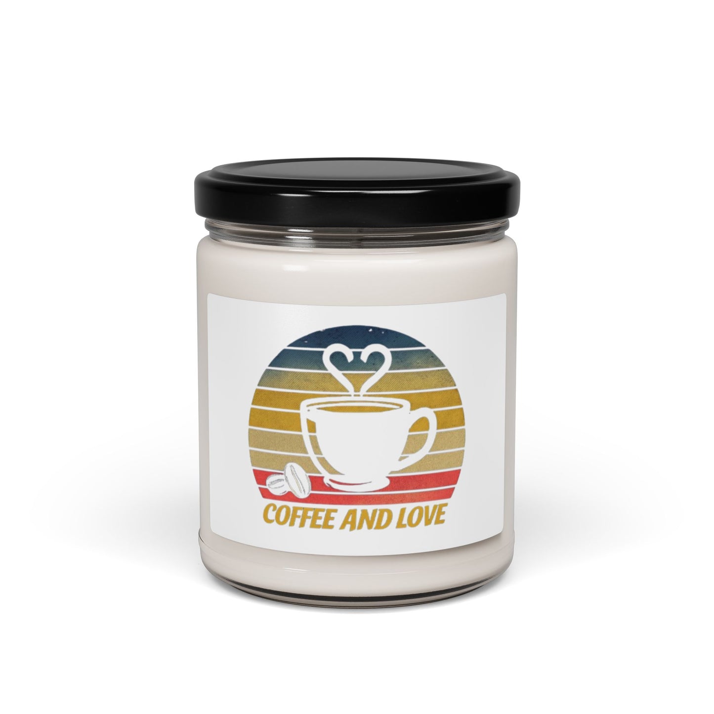 Coffee and Love Scented Soy Candle | Cozy Home Decor, Gift for Coffee Lovers, Aromatherapy, Relaxation, Self-Care