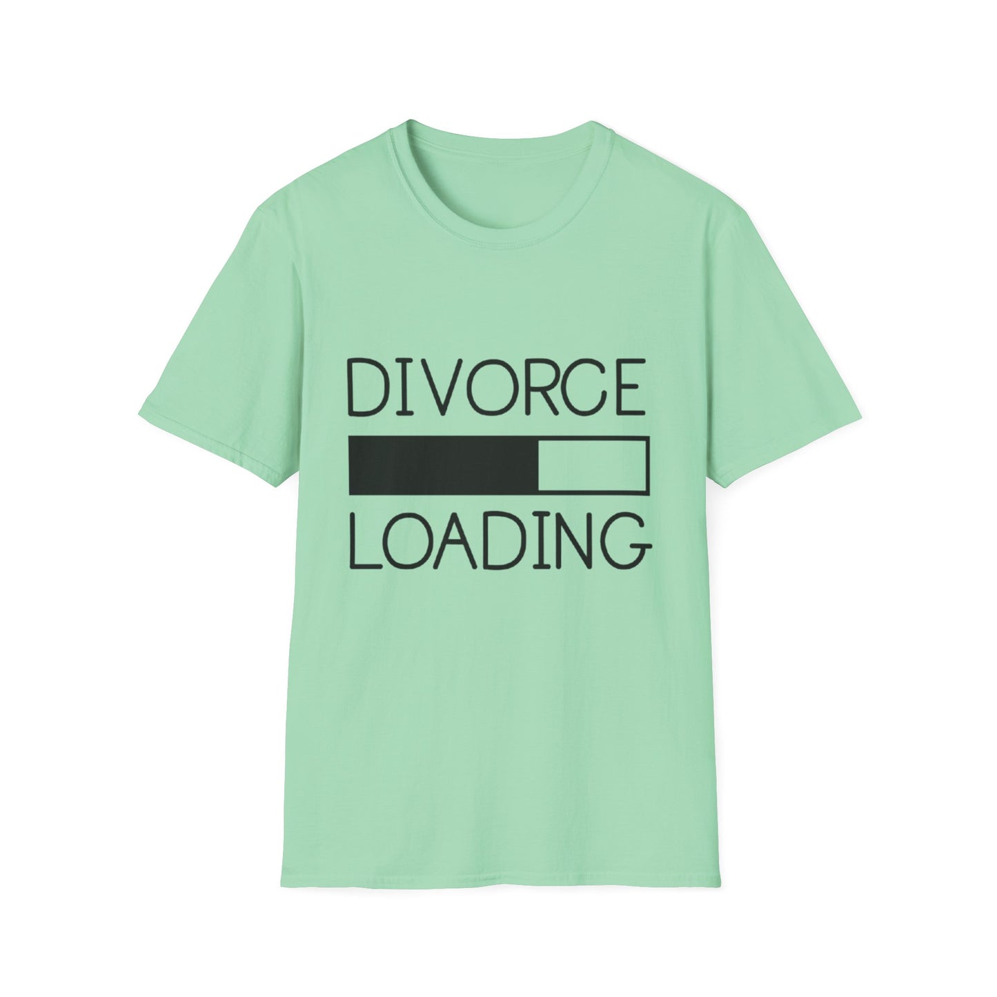 Divorce Loading Unisex Softstyle T-Shirt - Humorous Graphic Tee for the Newly Single