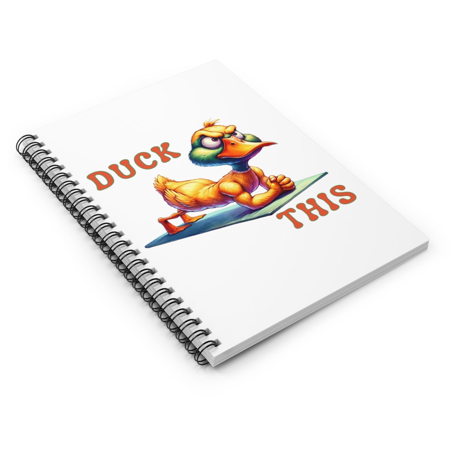 Quirky Workout Notebook, Funny Duck Spiral Journal, Fitness Planner, Gift for Gym Lovers, Motivational Writing