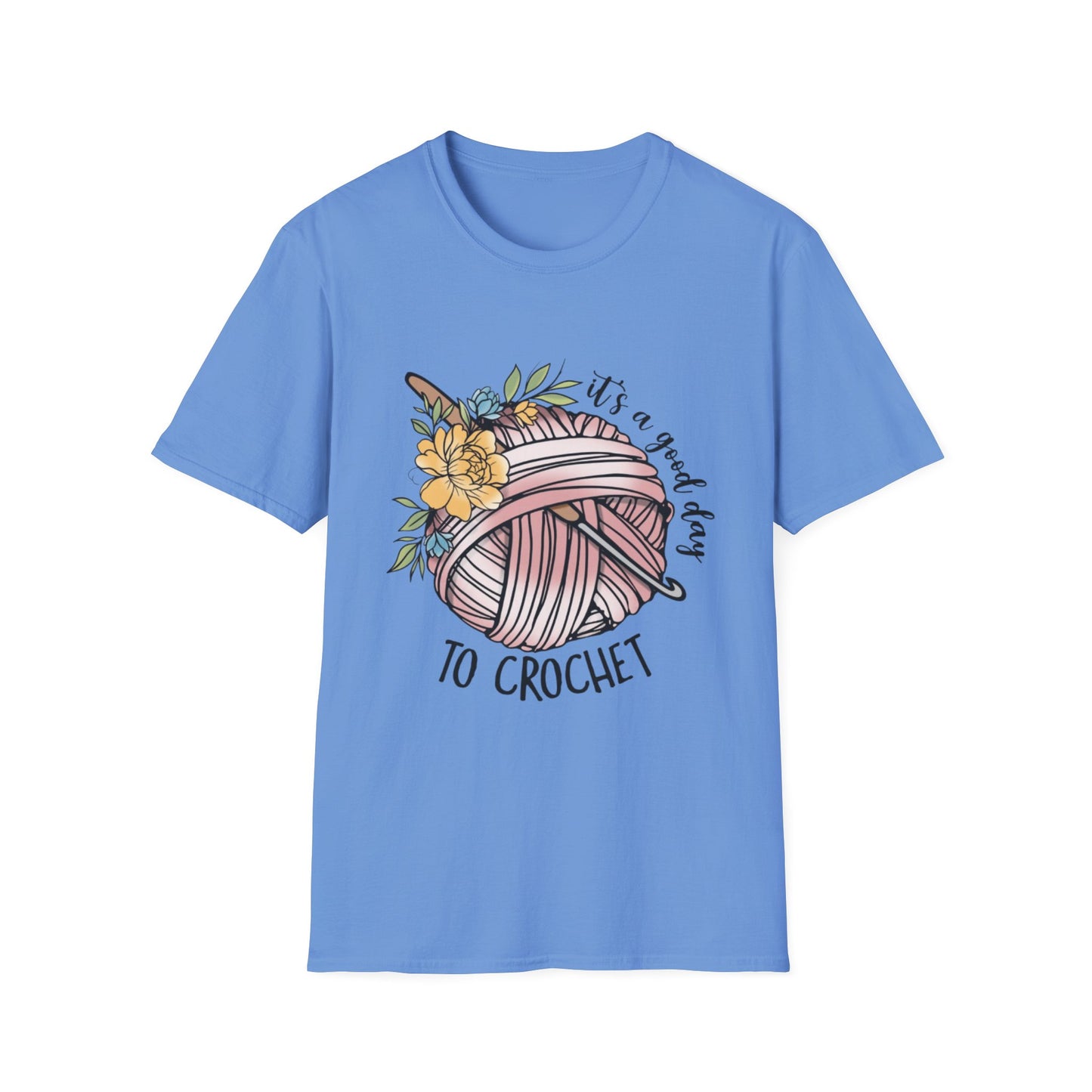 Crochet Lover's Unisex Softstyle T-Shirt - Perfect Gift for Crafters, Summer Tee, Handmade Art Apparel, Yarn Enthusiasts, Crochet Day!