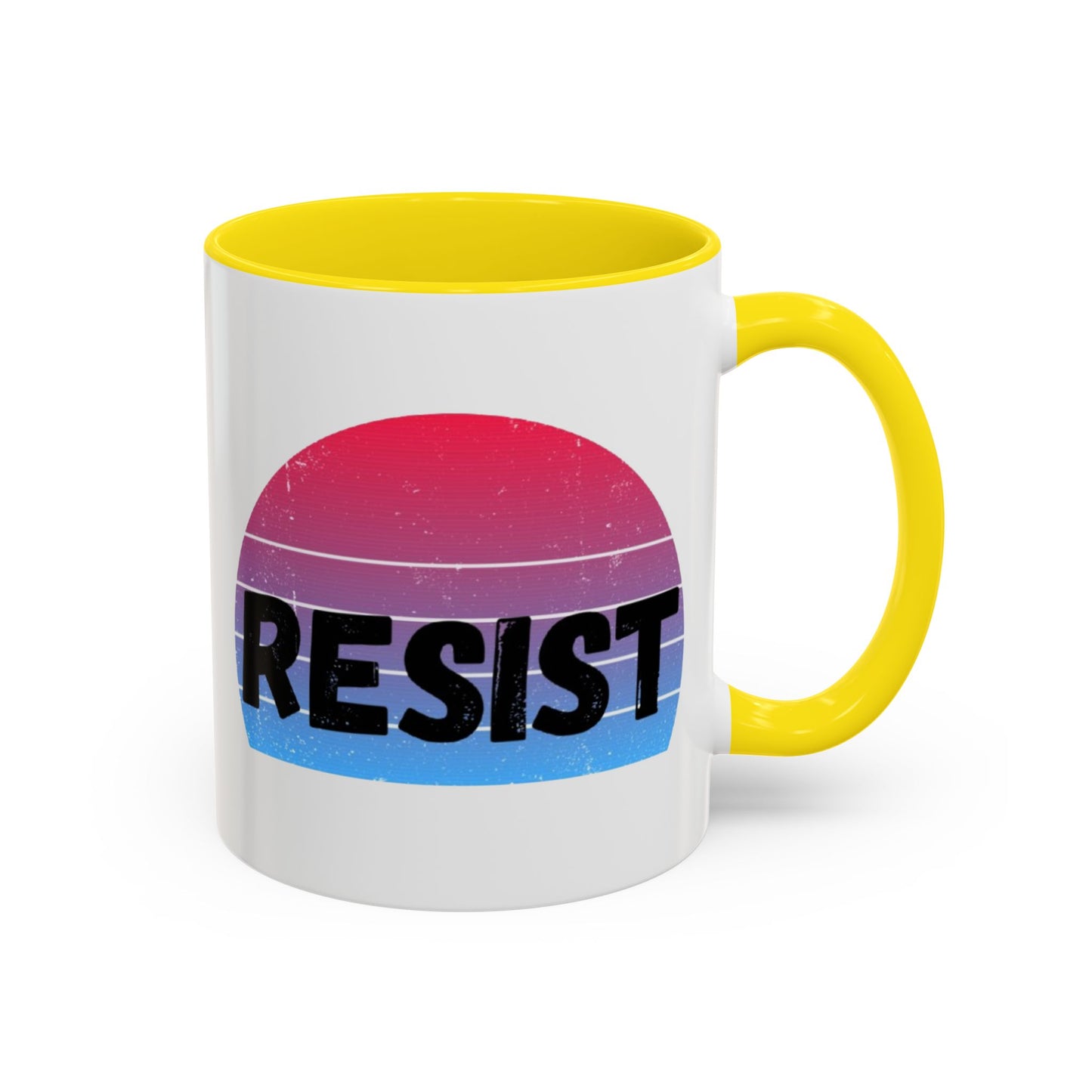 Colorful Resist Coffee Mug, Motivational Mug for Empowerment, Perfect Gift for Activists, Inspirational Kitchenware, 11oz 15oz