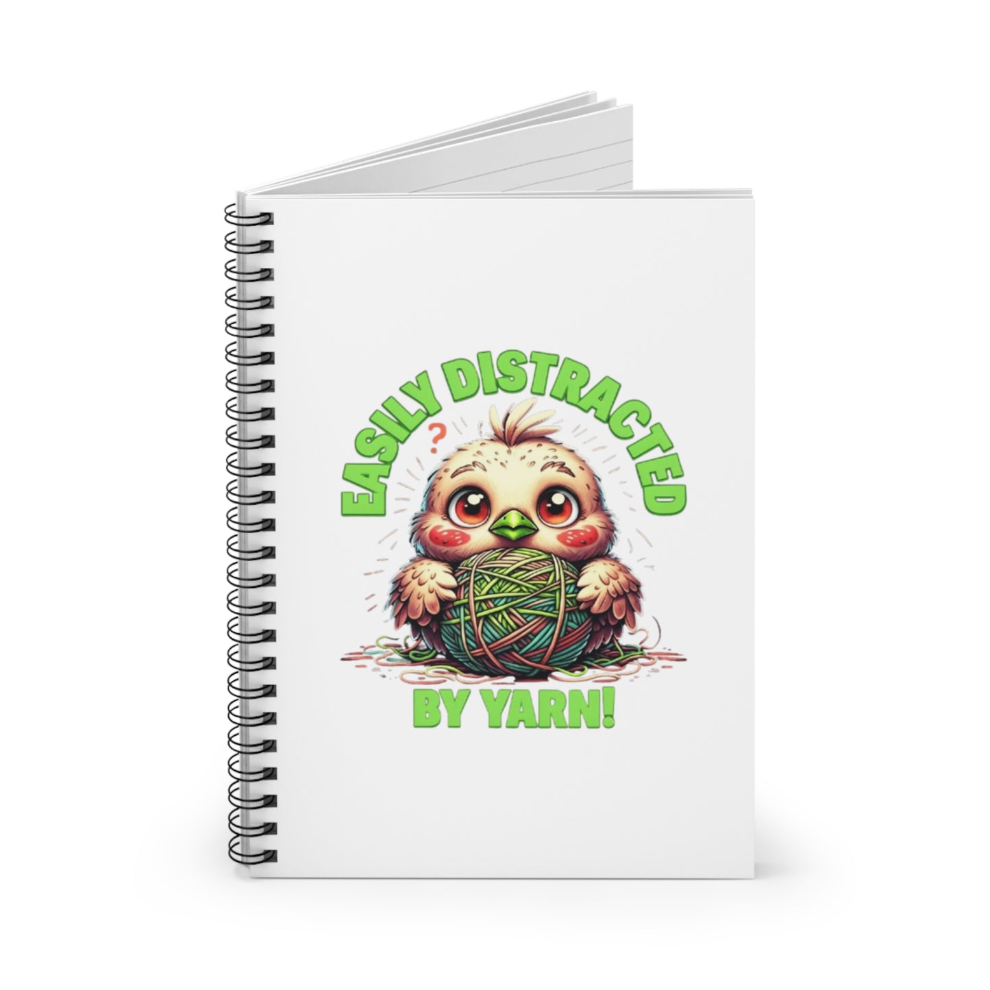 Whimsical Yarn Notebook - Easily Distracted by Yarn, Cute Writing Journal, Perfect Gift for Crafters, Knitting Enthusiasts, Creative [...]