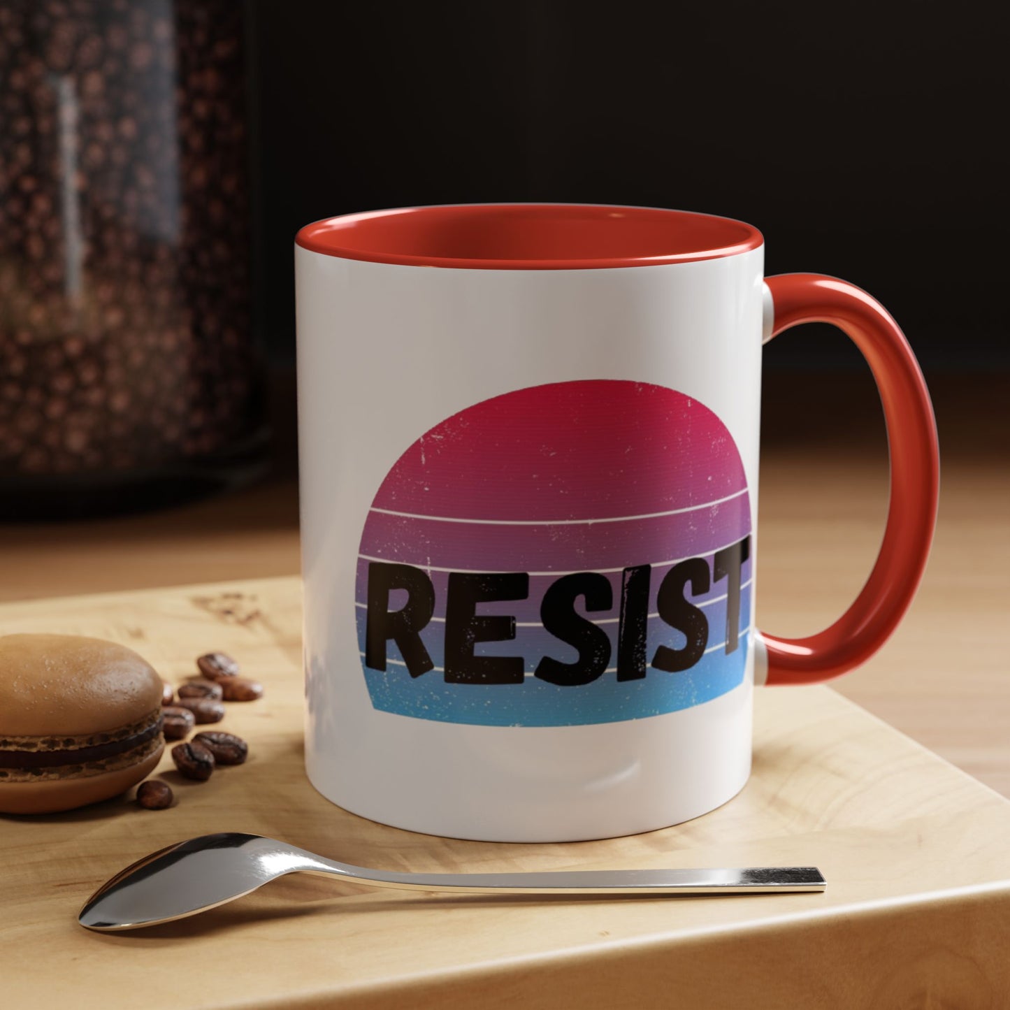 Colorful Resist Coffee Mug, Motivational Mug for Empowerment, Perfect Gift for Activists, Inspirational Kitchenware, 11oz 15oz