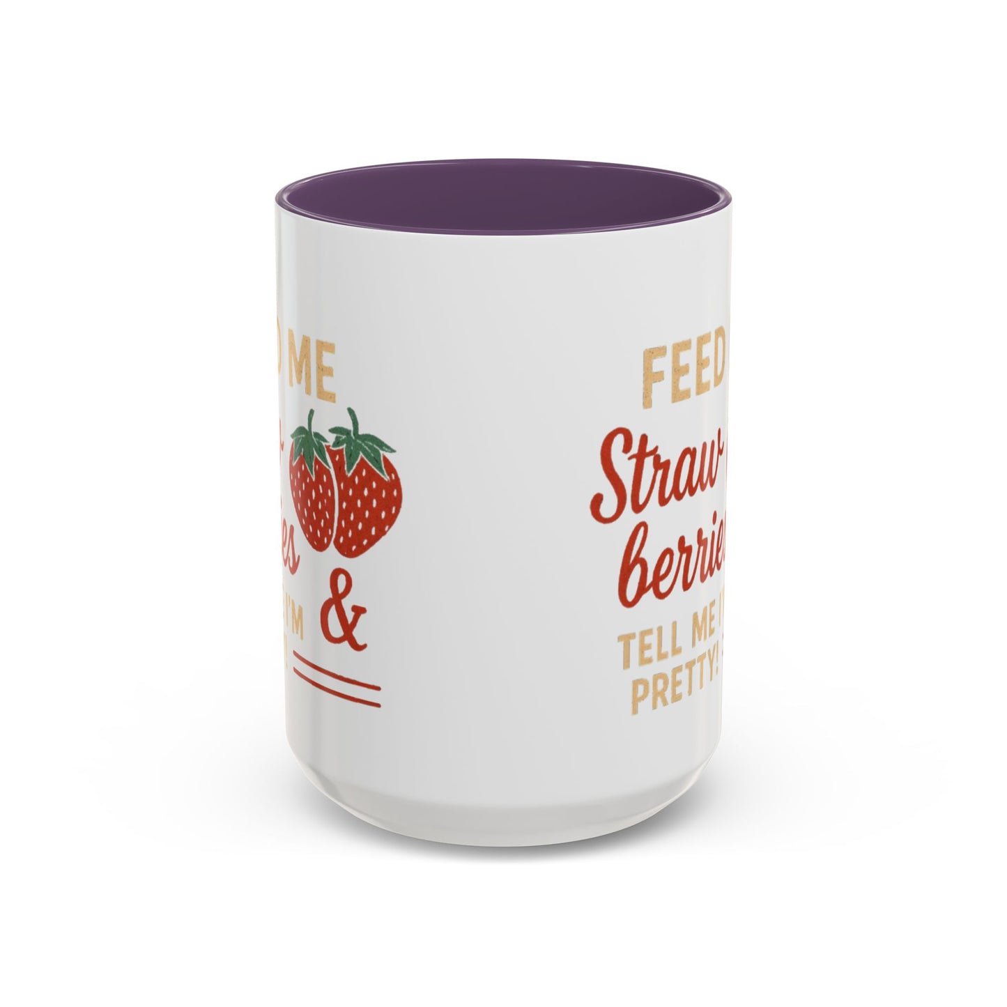 Cute Strawberry Themed Accent Coffee Mug - Perfect for Gifts, Home, Kitchen, Birthday, Fun Quotes