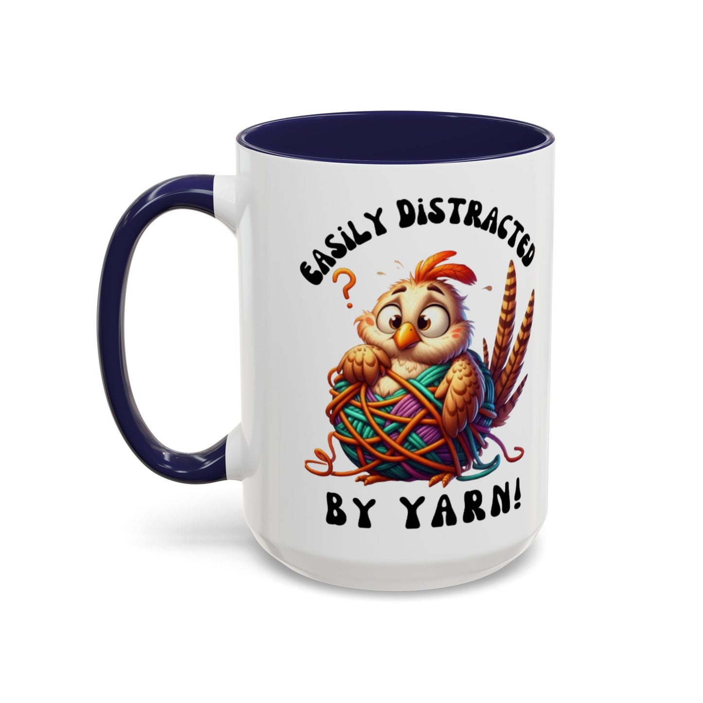 Whimsical Yarn Lover's Coffee Mug – Perfect Gift for Crafters, Crafting Enthusiasts, Cozy Home Decor, Fun Accent Mug