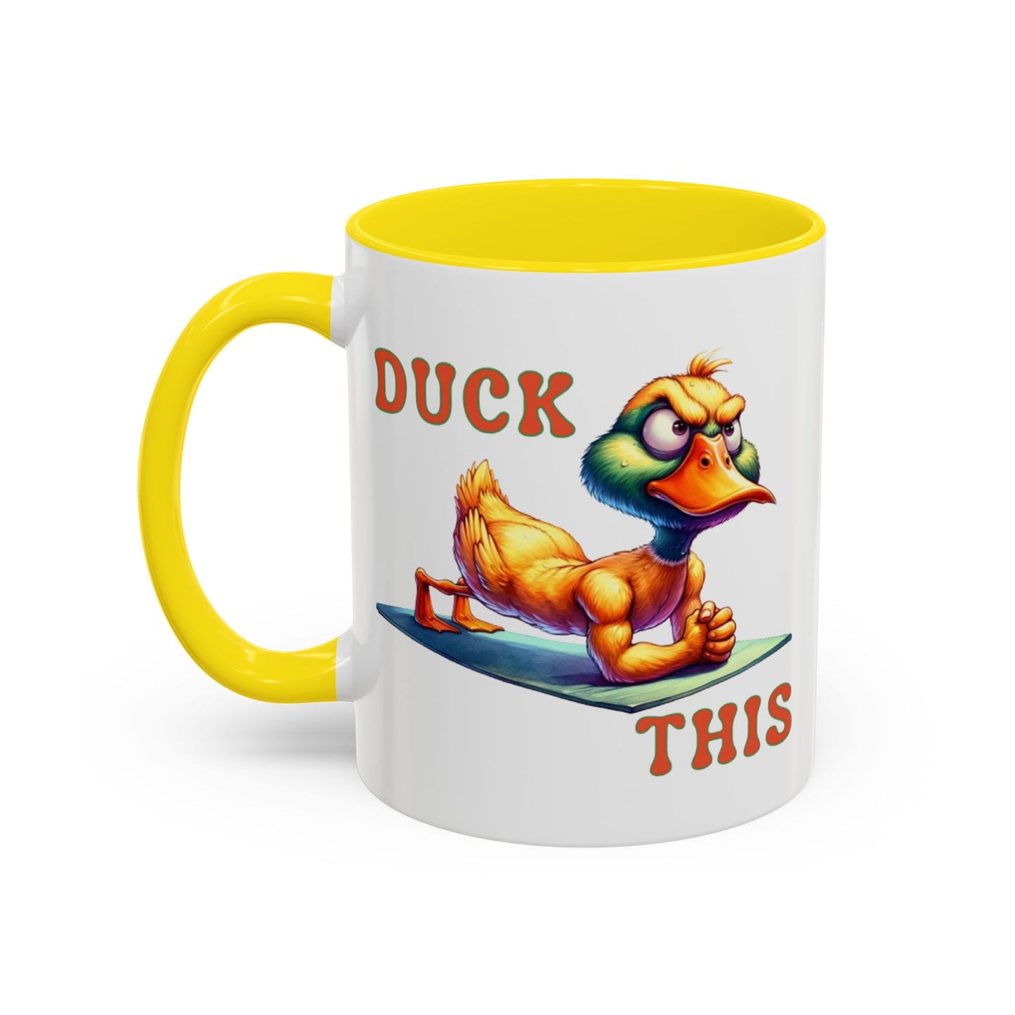 Quirky Duck Yoga Mug - Funny Coffee Cup for Yoga Lovers, Gift for Friends, Exercise Motivation, Duck This Mug