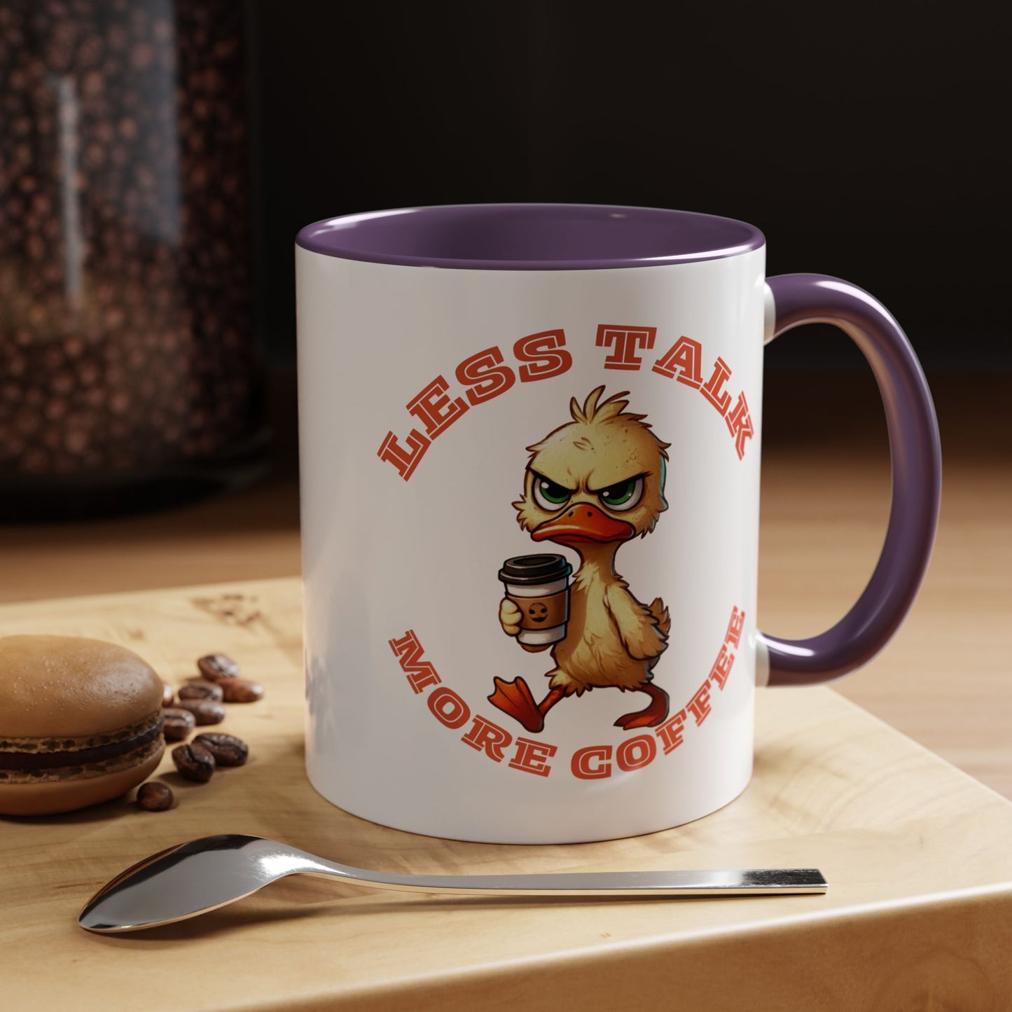 Funny Duck Coffee Mug - Less Talk More Coffee - Perfect for Coffee Lovers